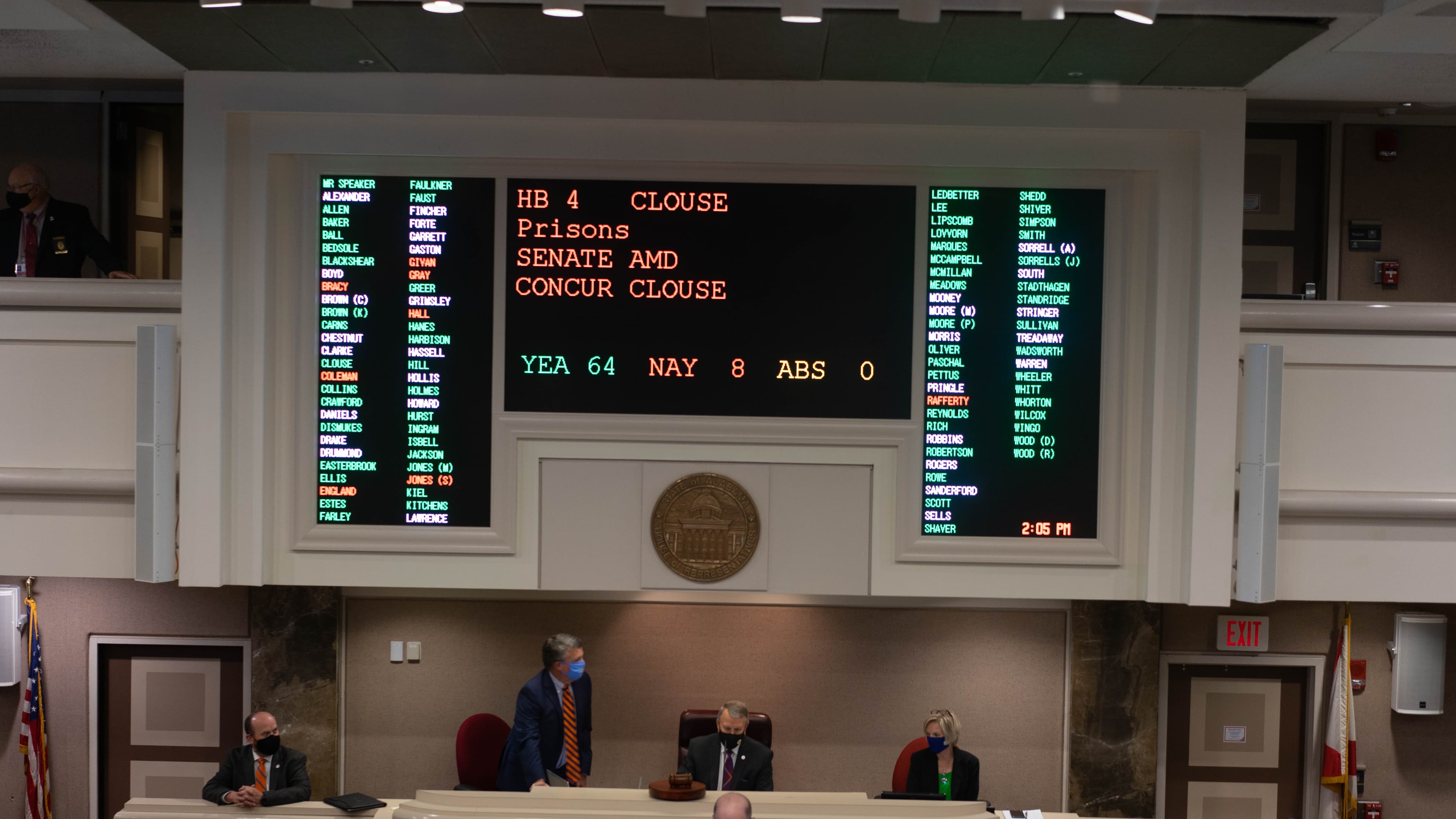 The floor of the Alabama House of Representatives during a special legislative session concerning prisons. (JOHN H. GLENN/APR)