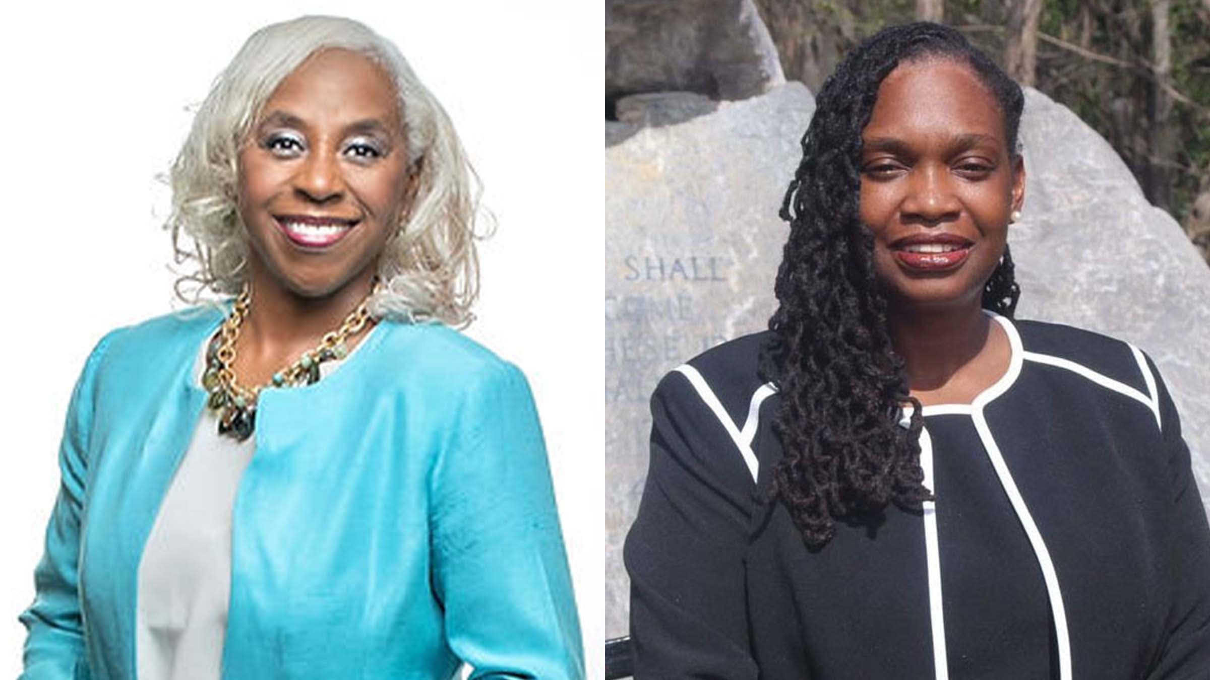 Yolanda Flowers, left, and Malika Sanders-Fortier.
