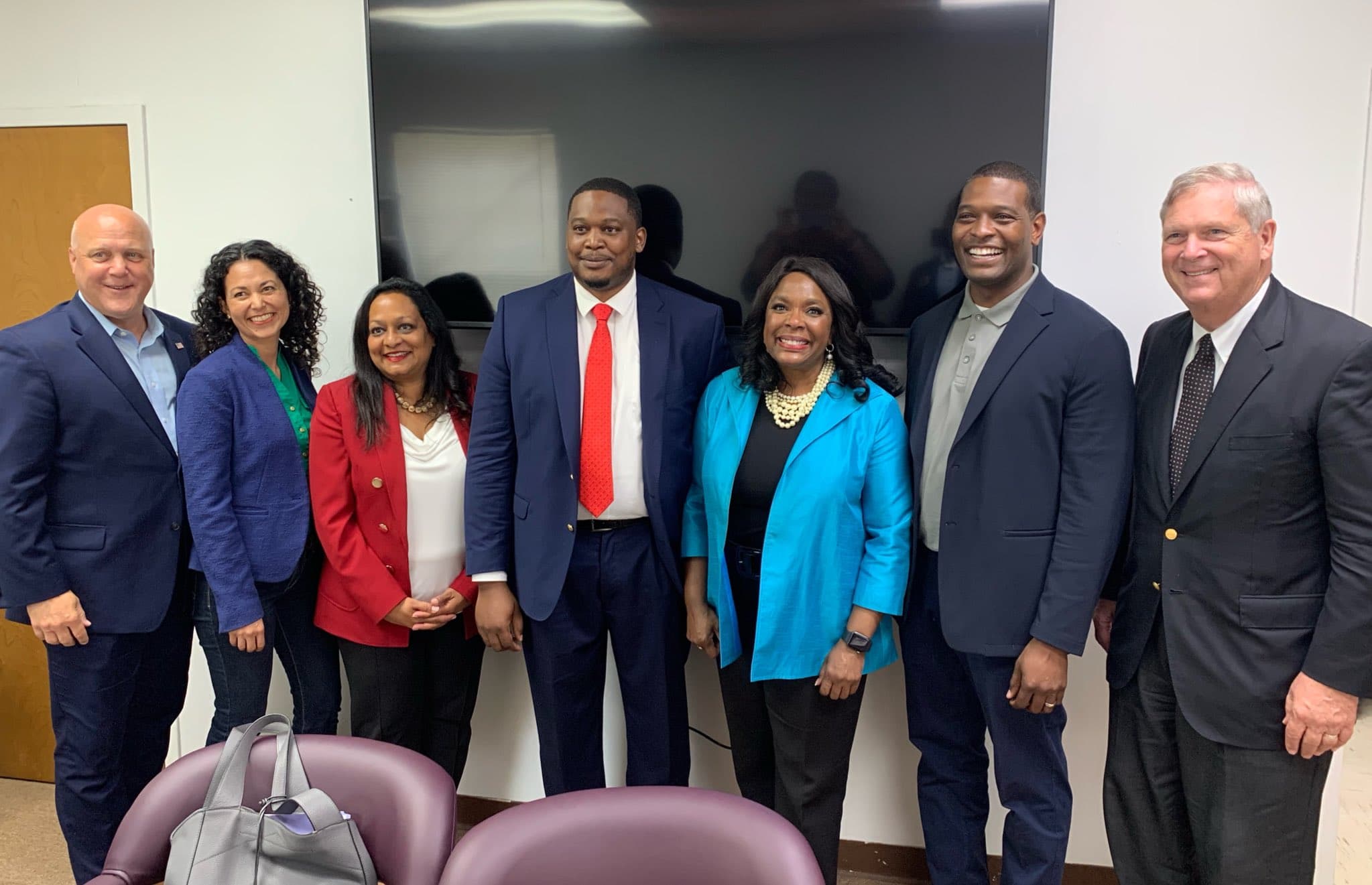 Congresswoman Terri Sewell, D-Alabama, welcomed U.S. Agriculture Secretary Tom Vilsack, Environmental Protection Agency Administrator Michael S. Regan, and White House Infrastructure Coordinator Mitch Landrieu to Lowndes County.