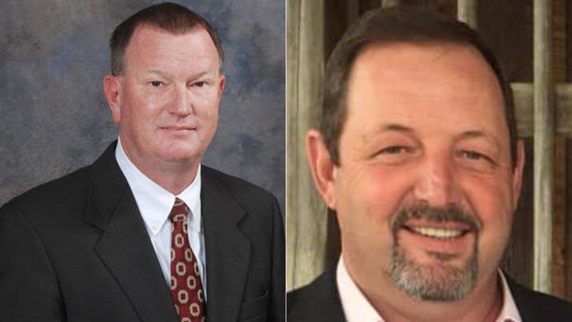Conecuh County Sheriff candidates Democrat Randy Brock, left, and Republican Mike Blackmon, right.