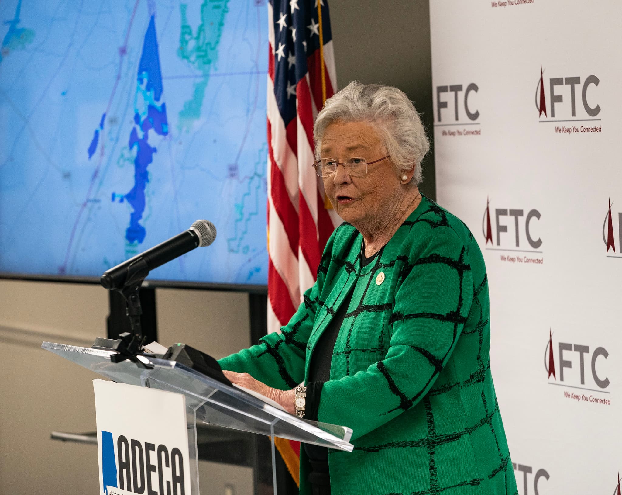 Governor Kay Ivey gave remarks during a Broadband Expansion Press Conference at Farmers Telecommunications Headquarters Wednesday January 11, 2023 in Rainsville, Ala.