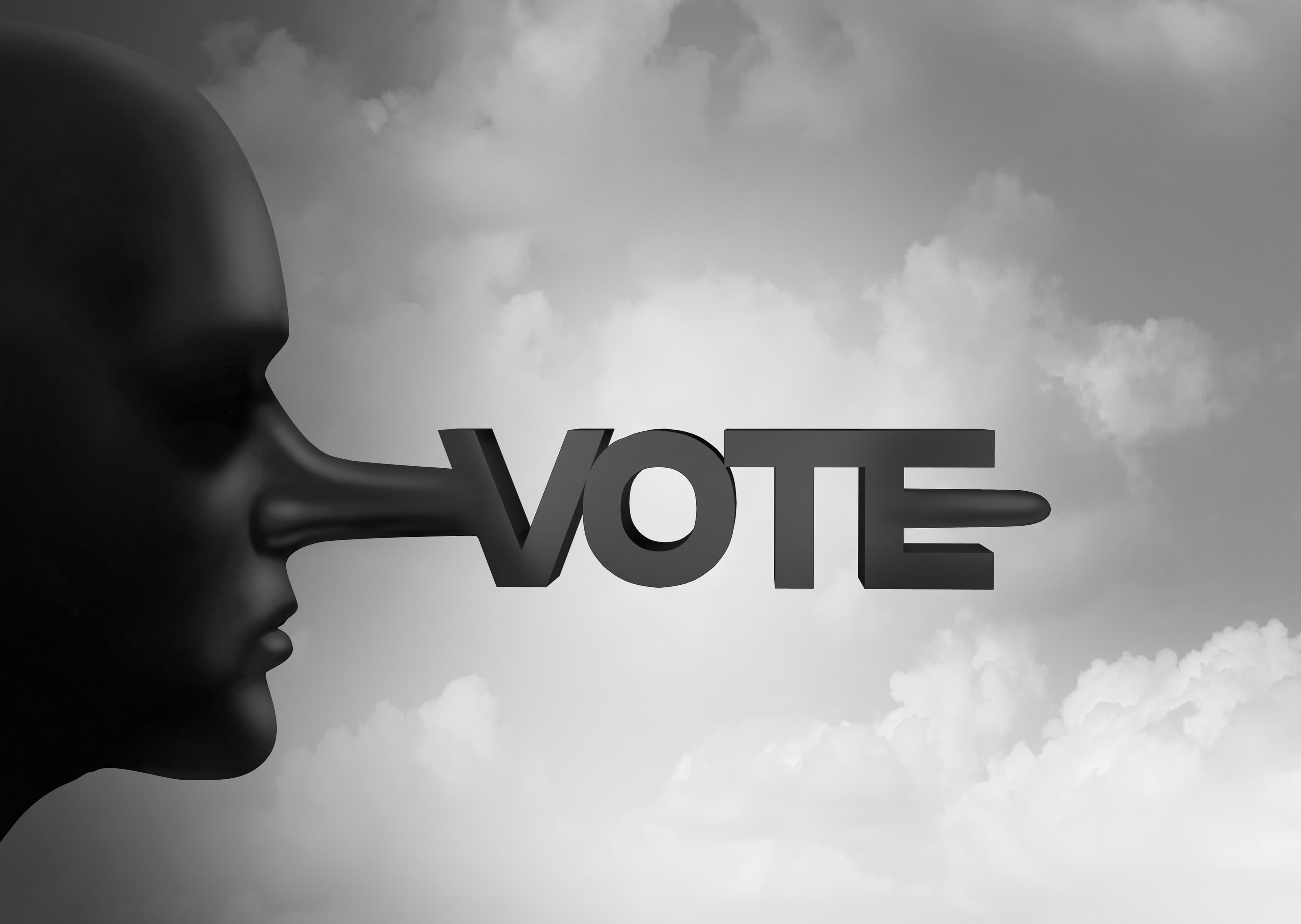 Vote fraud and voter rigging or electoral crime with illegal ballots from an election and voting recount symbol as corruption at the polls as political suppression crimes with 3D illustration elements.