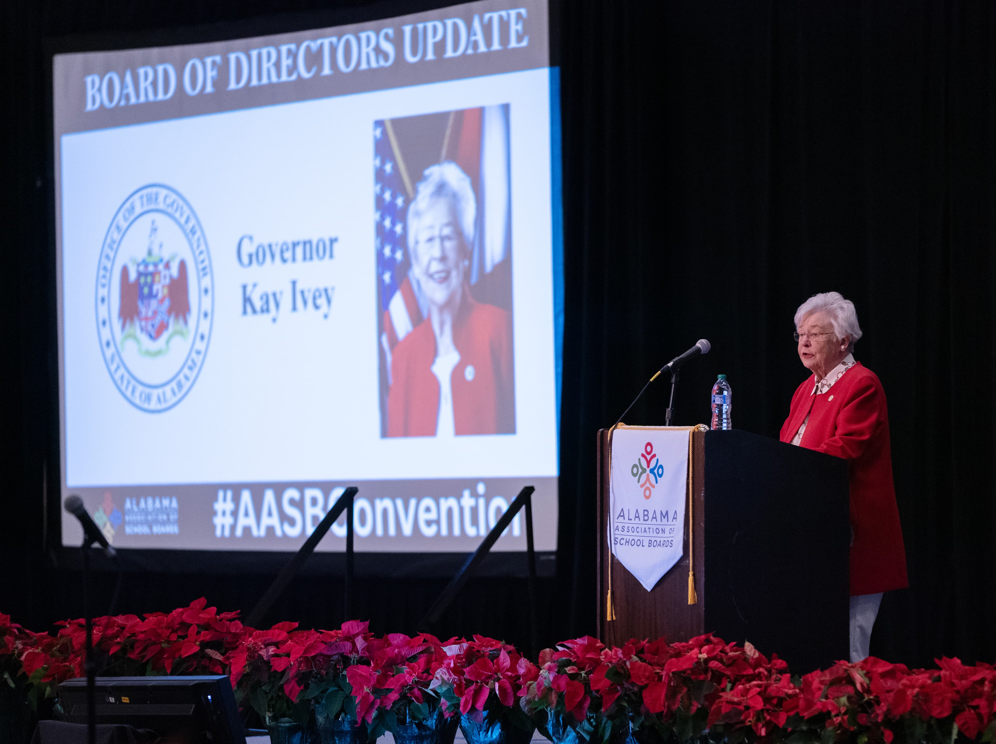 Governor Kay Ivey gave remarks to the Alabama Association of School Boards Convention at The Sheraton Birmingham Hotel Friday December 1, 2023 in Birmingham, Ala. (Governor’s Office /Hal Yeager)