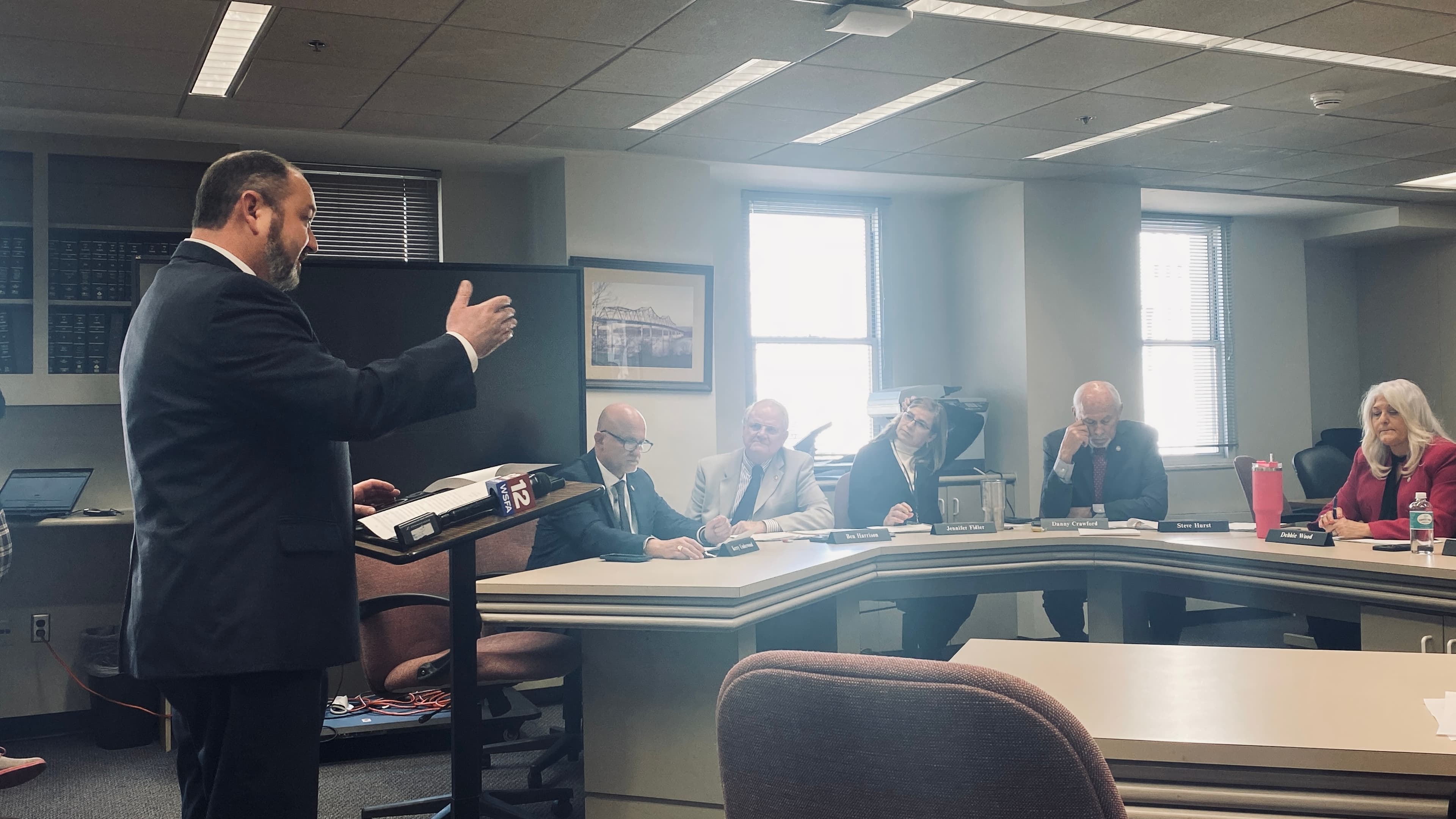 Sen. Chris Elliott, R-Josephine, discusses his bill to remove local library board members before the House County and Municipal Government Committee.