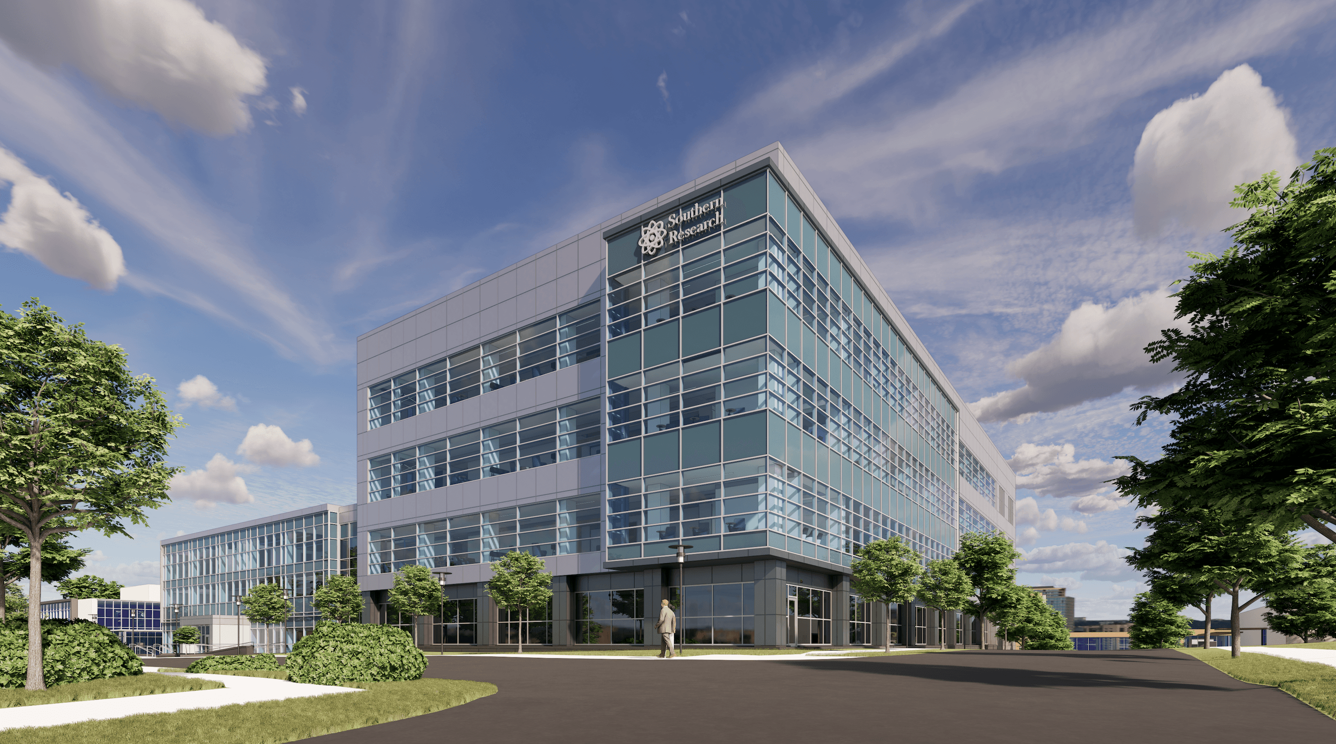 Updated rendering of the Southern Research building.