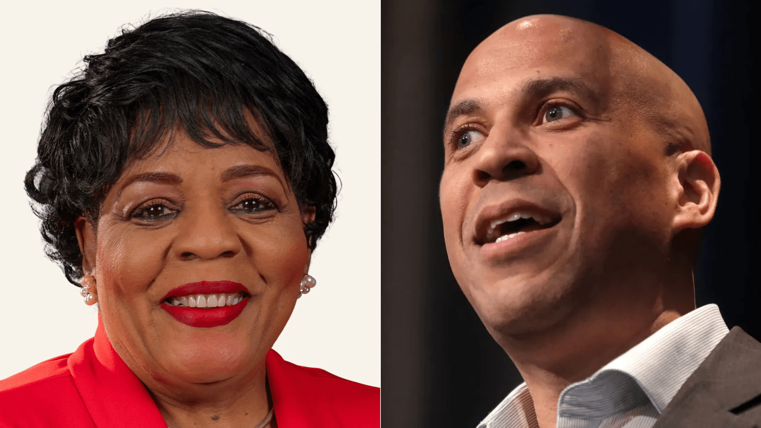 Mobile mayoral candidate Barbara Drummond and U.S. Sen. Cory Booker.