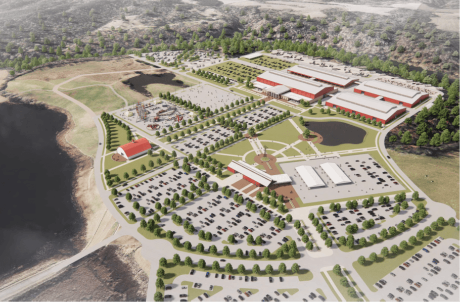A rendering of the Alabama Farm Center at Hallmark Farms.