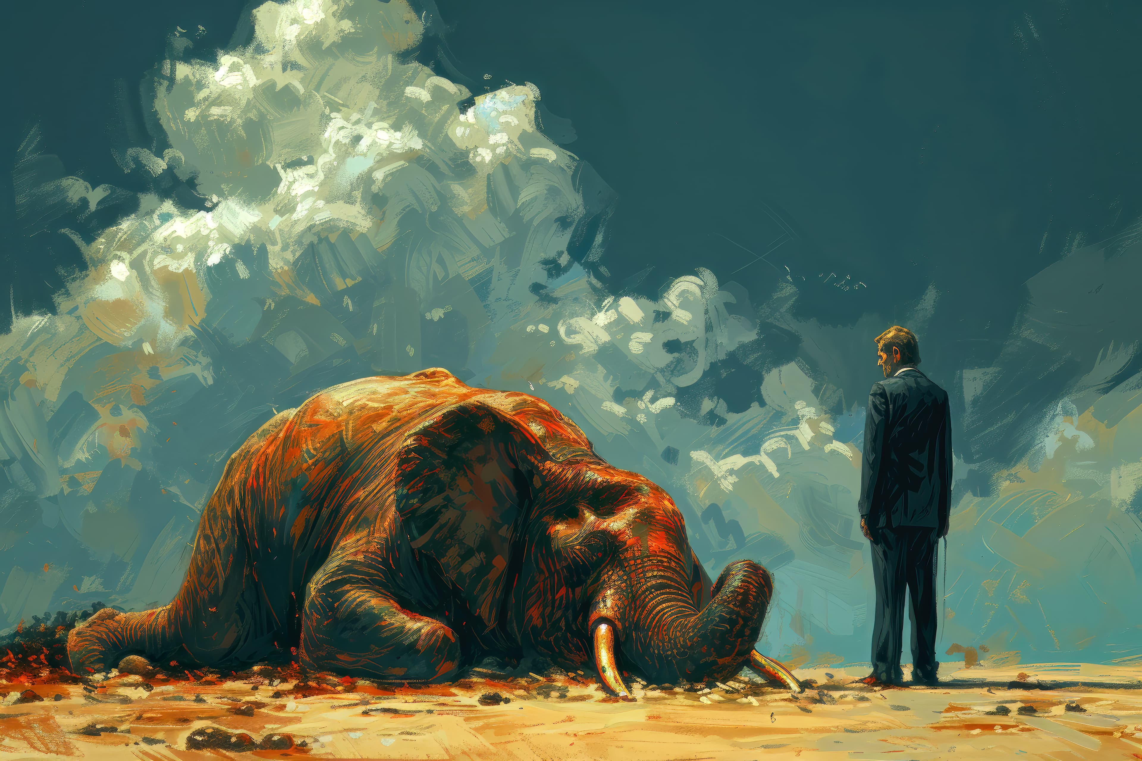 Politician stares at the death of the Grand Old Party.