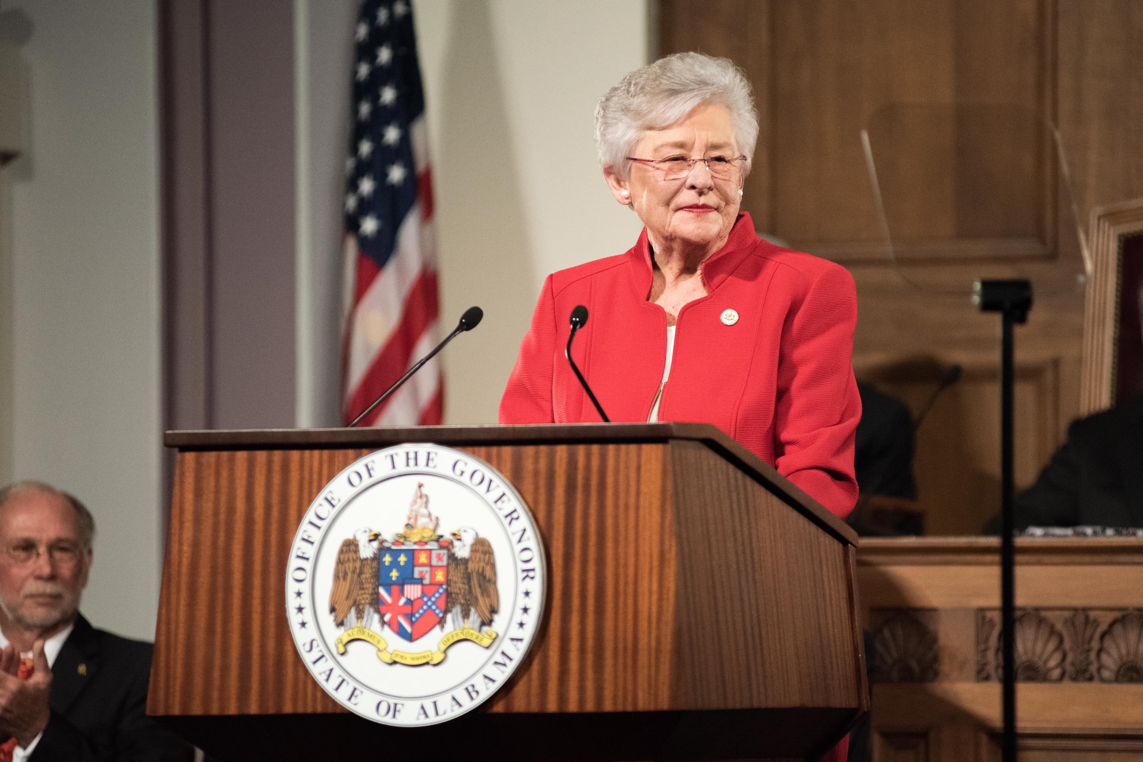 Gov. Kay Ivey at her first State of the State Address in 2018. (ADAM BRASHER/THE AUBURN PLAINSMAN)