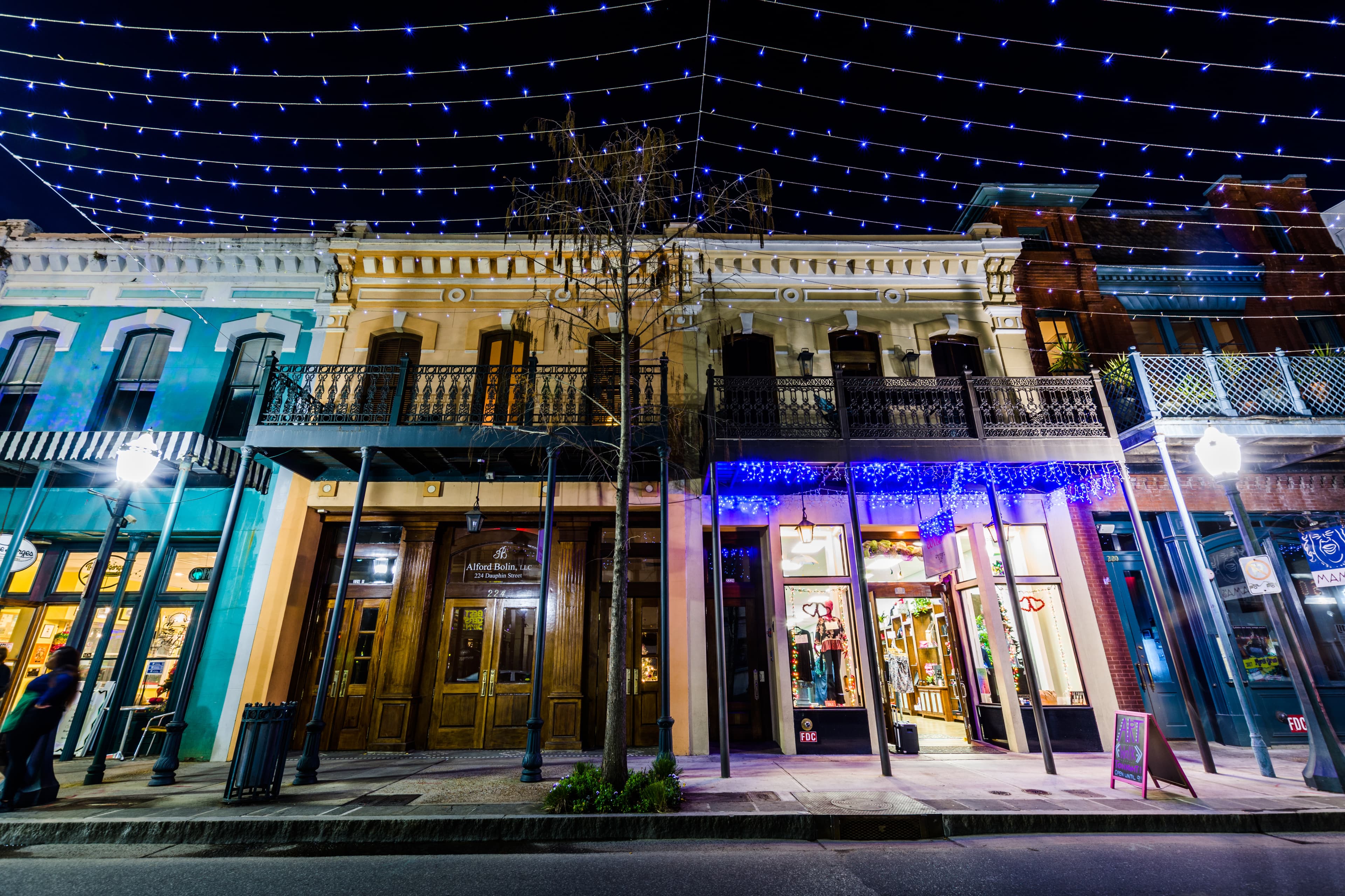 Historic Downtown Mobile, Alabama during an Evening Blue Hour