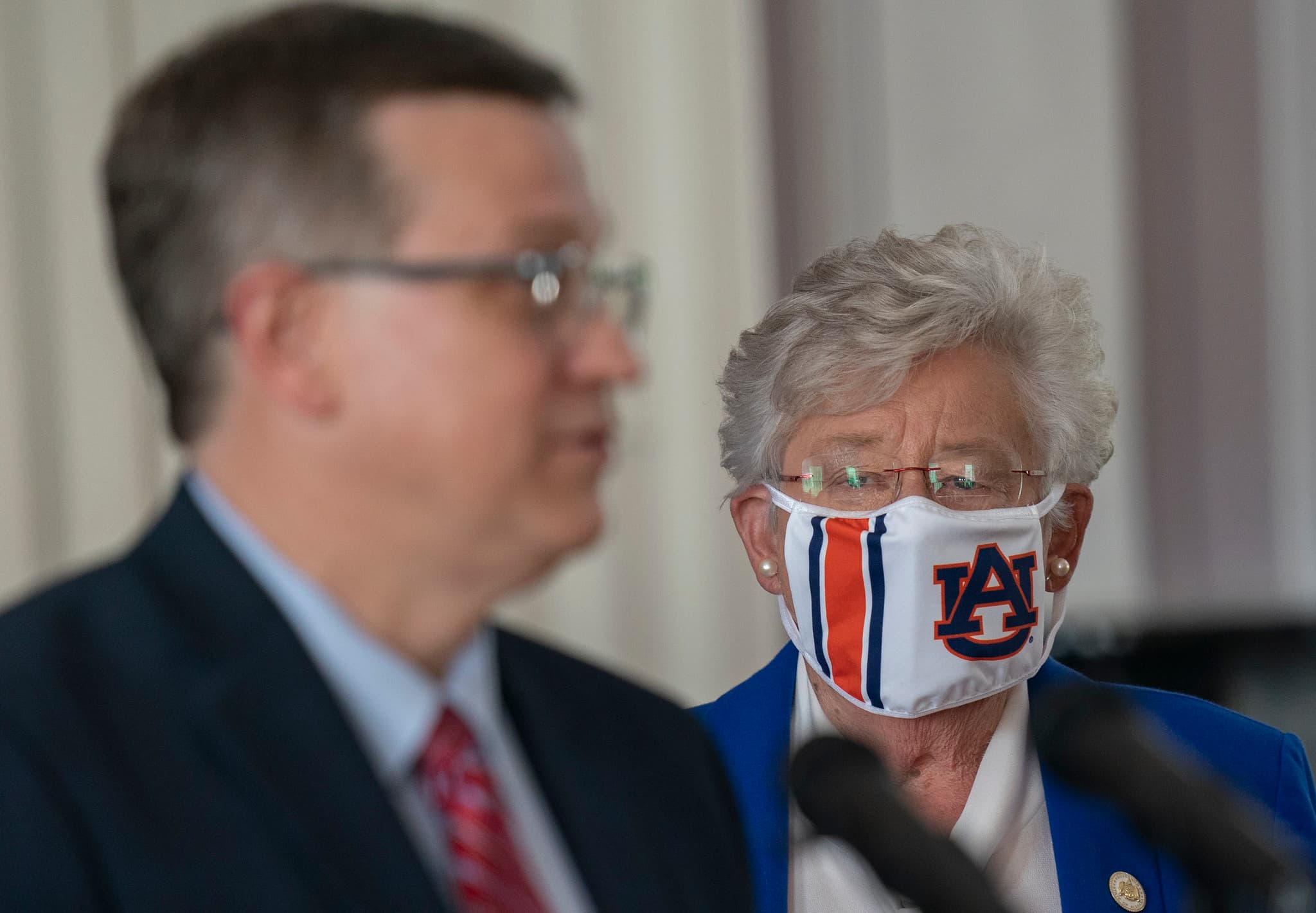 Gov. Kay Ivey held a Coronavirus update press conference Wednesday, July 15, 2020 in Montgomery, Ala. (GOVERNORS OFFICE/HAL YEAGER)