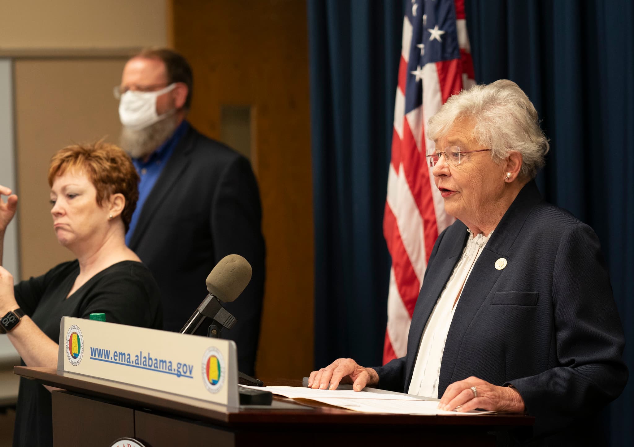 Gov. Kay Ivey Held a Hurricane Sally Press Conference at Alabama EMA headquarters in Clanton, Ala. Tuesday September 15, 2020. (Governor's Office/Hal Yeager)