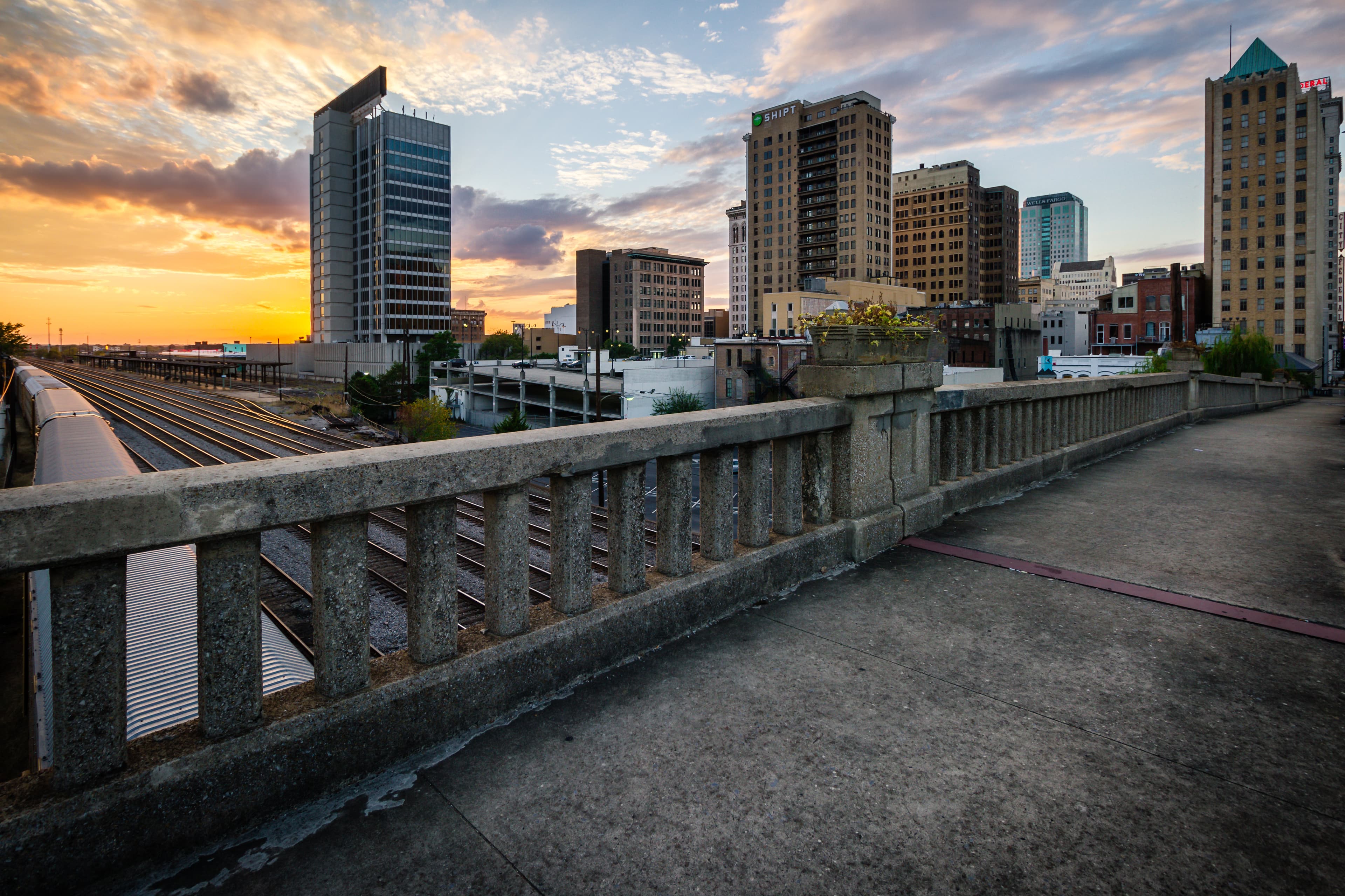 A view of downtown Birmingham near Railroad Park.