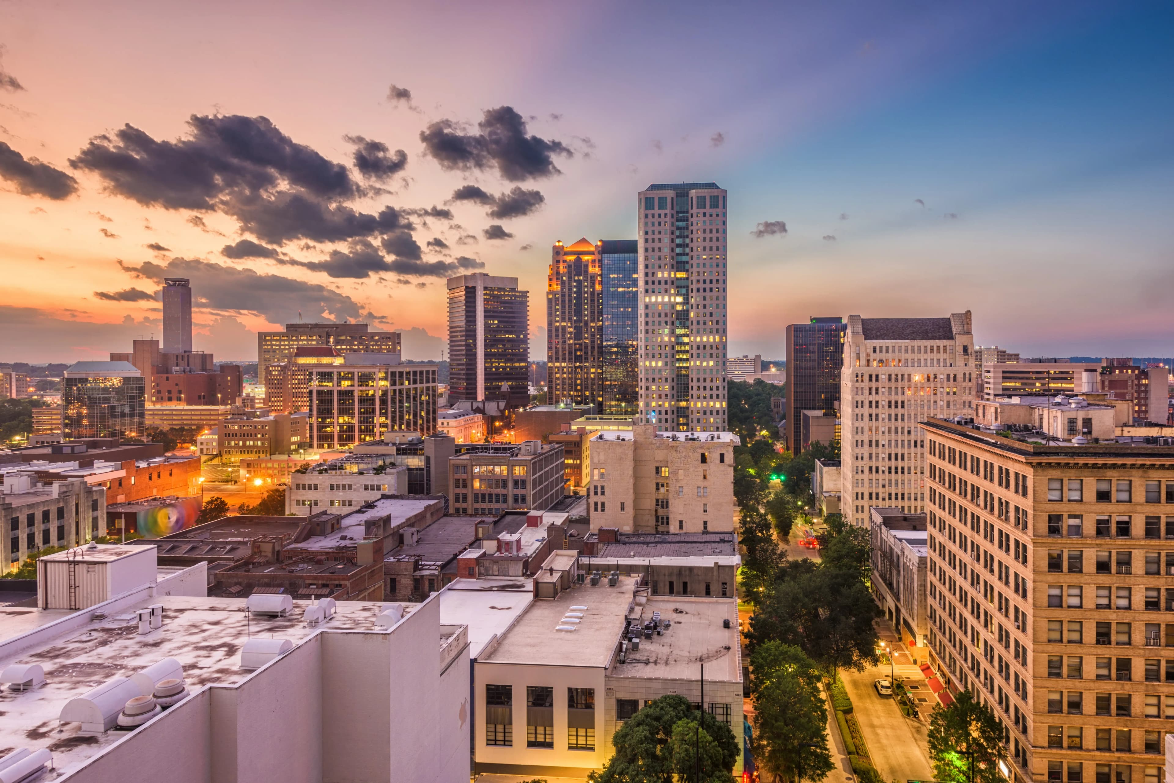 Downtown Birmingham, Alabama.