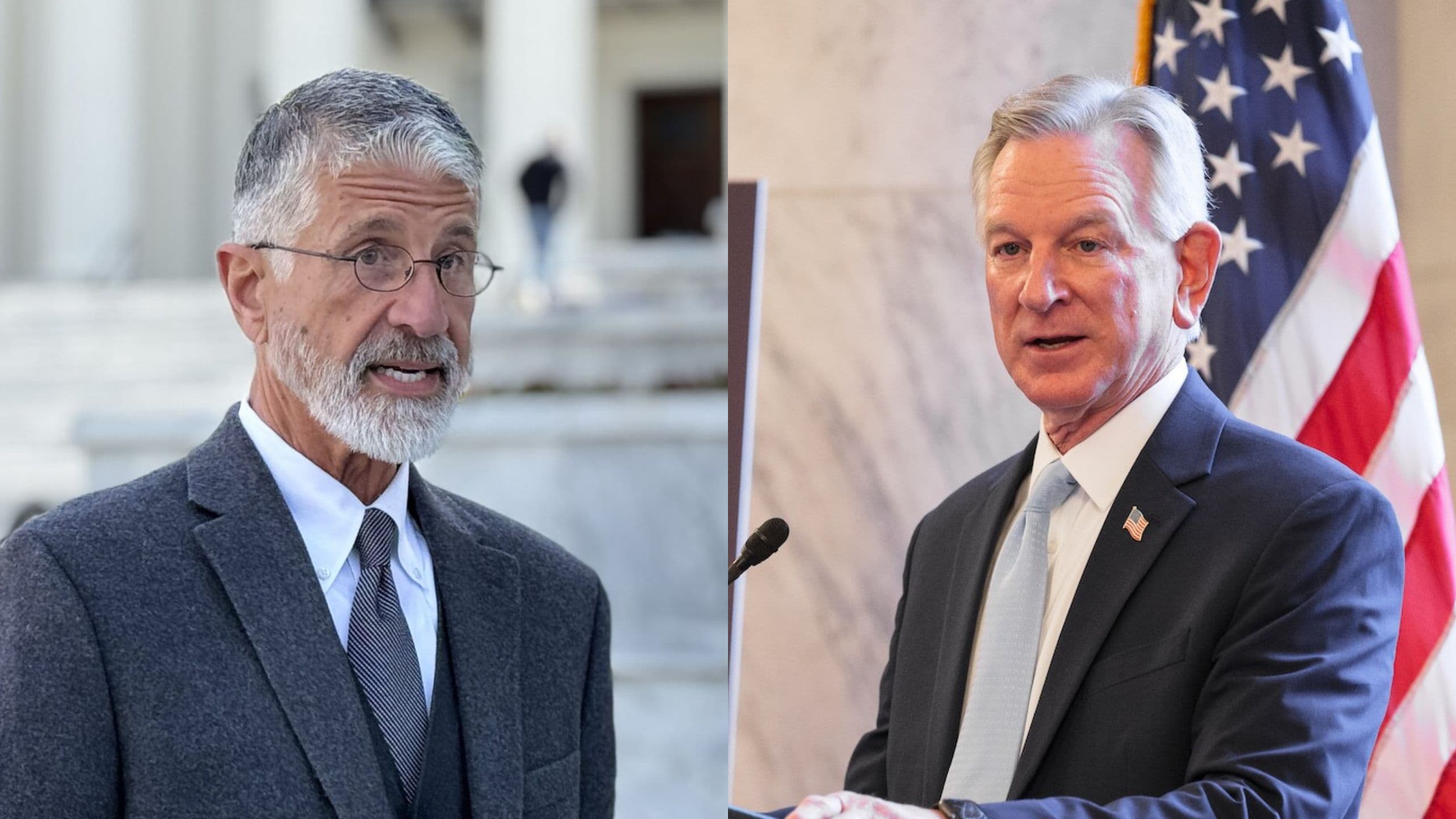 Republican gubernatorial candidates Ken McFeeters and Tommy Tuberville.