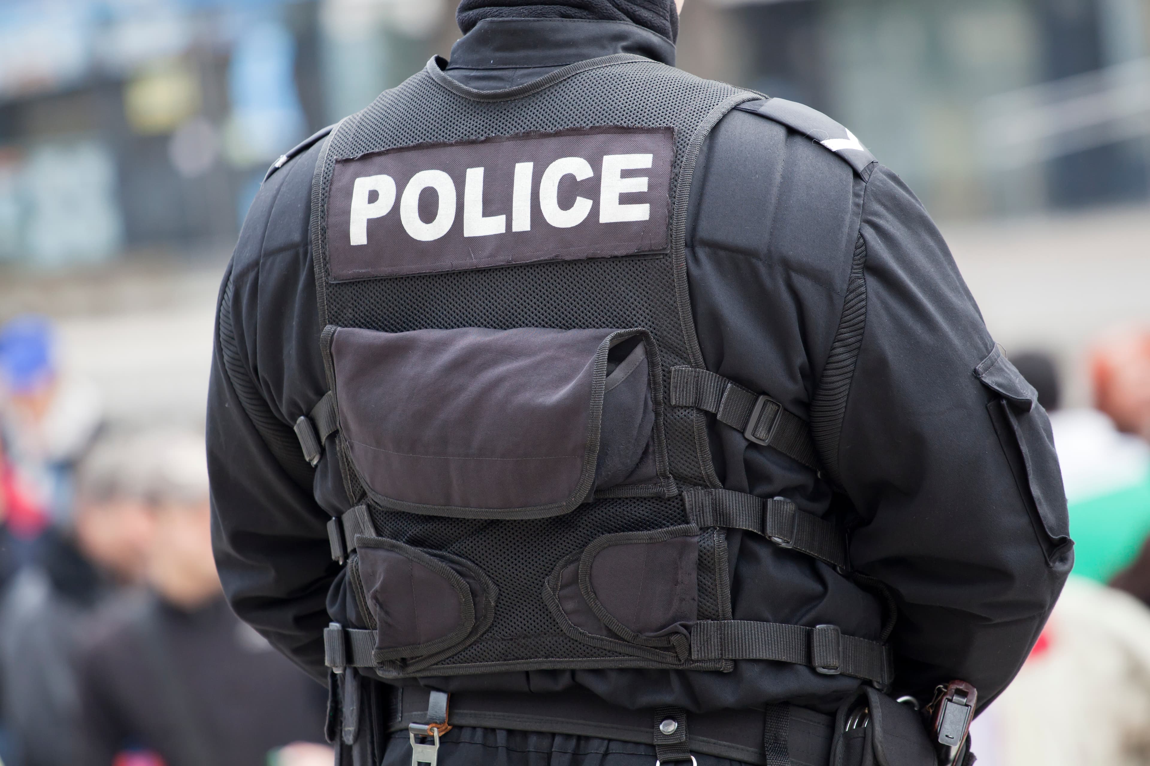 detail of a police officer