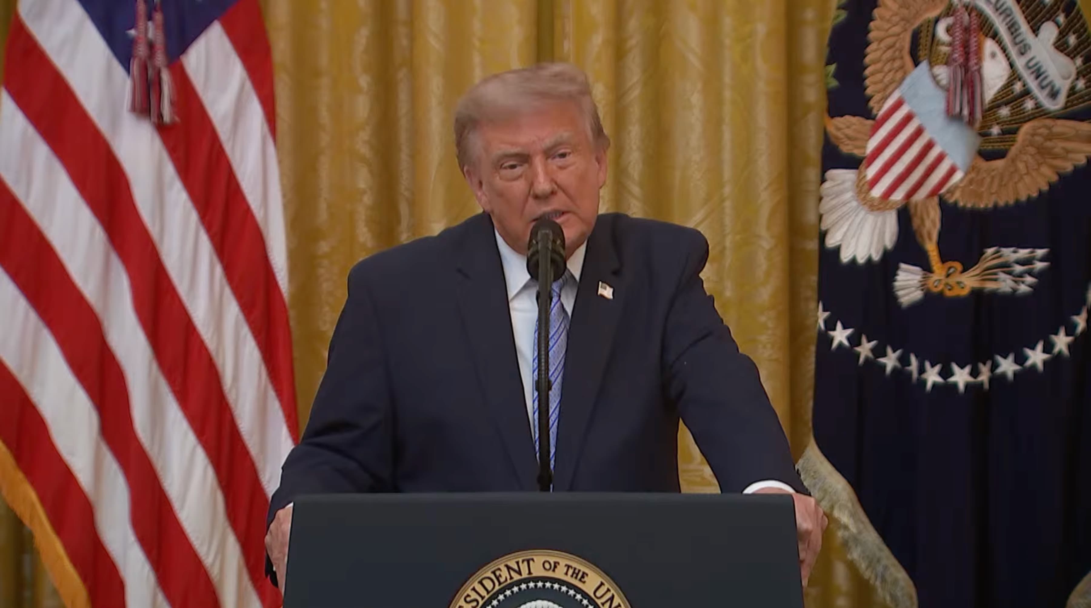 President Donald Trump delivers a primetime address.