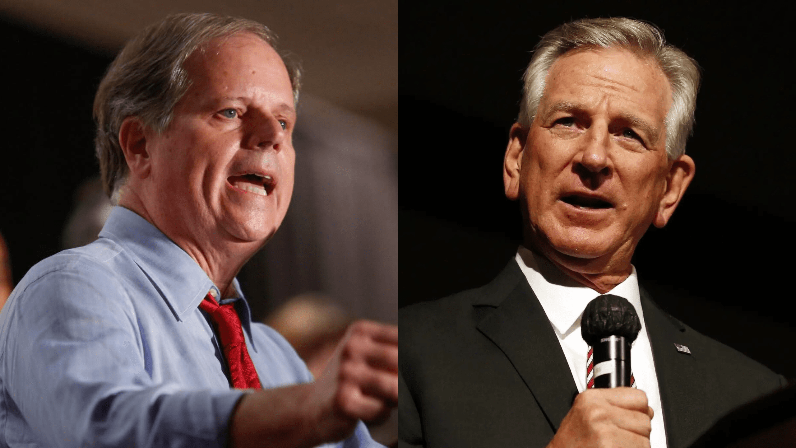 Gubernatorial candidates Doug Jones and Tommy Tuberville.