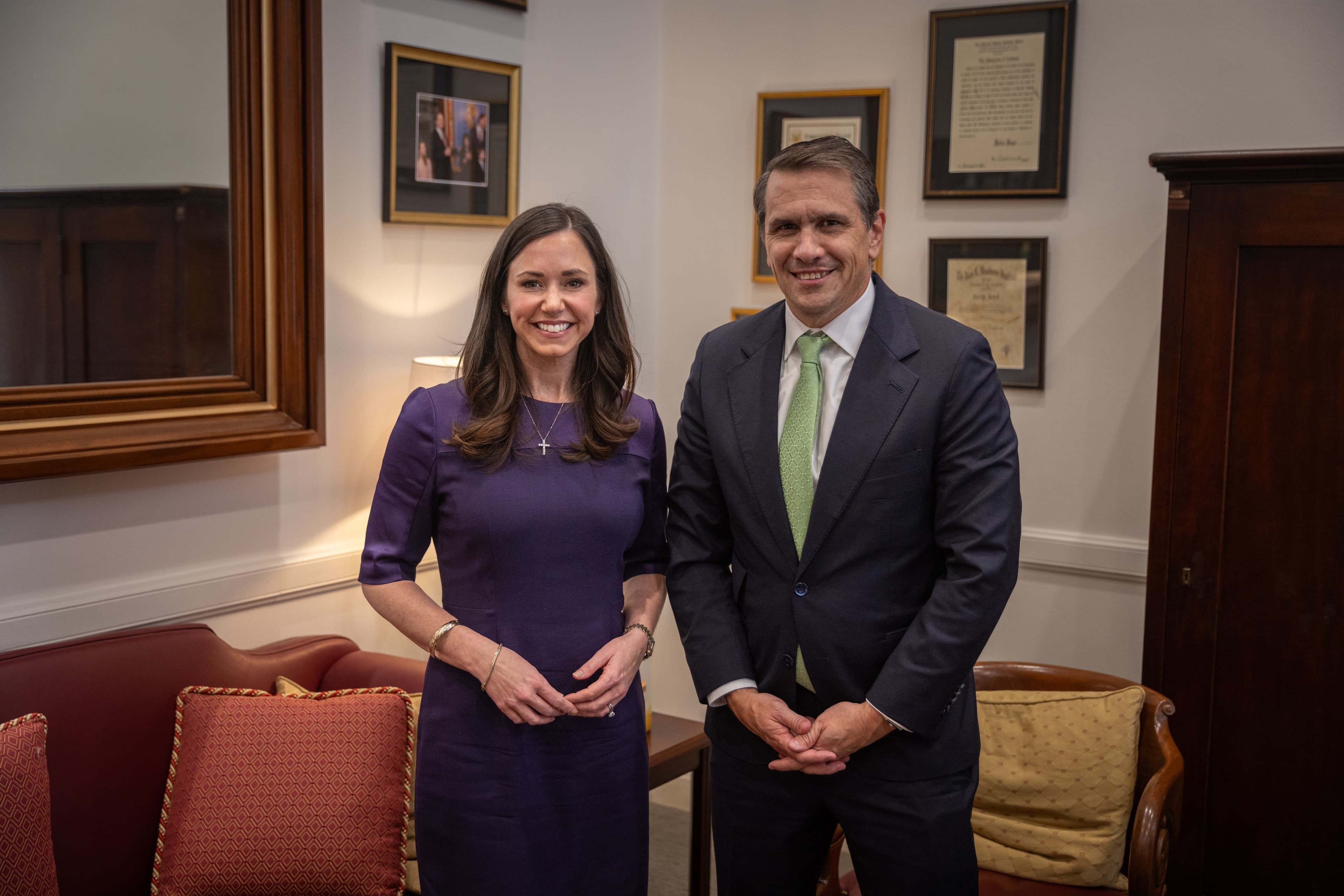 U.S. Senator Katie Britt and Deputy Attorney General Todd Blanche in 2025.
