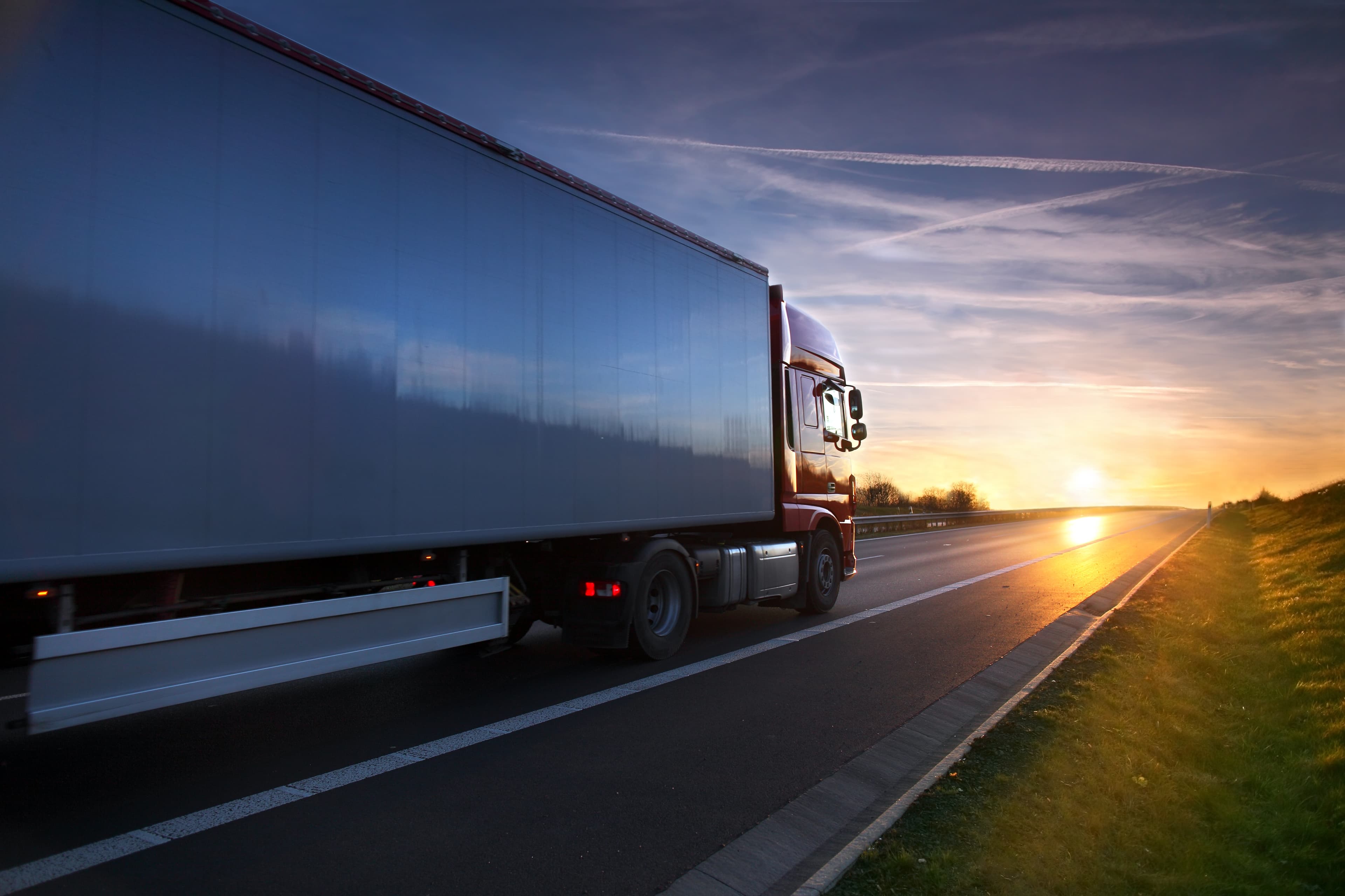 Truck on the road
