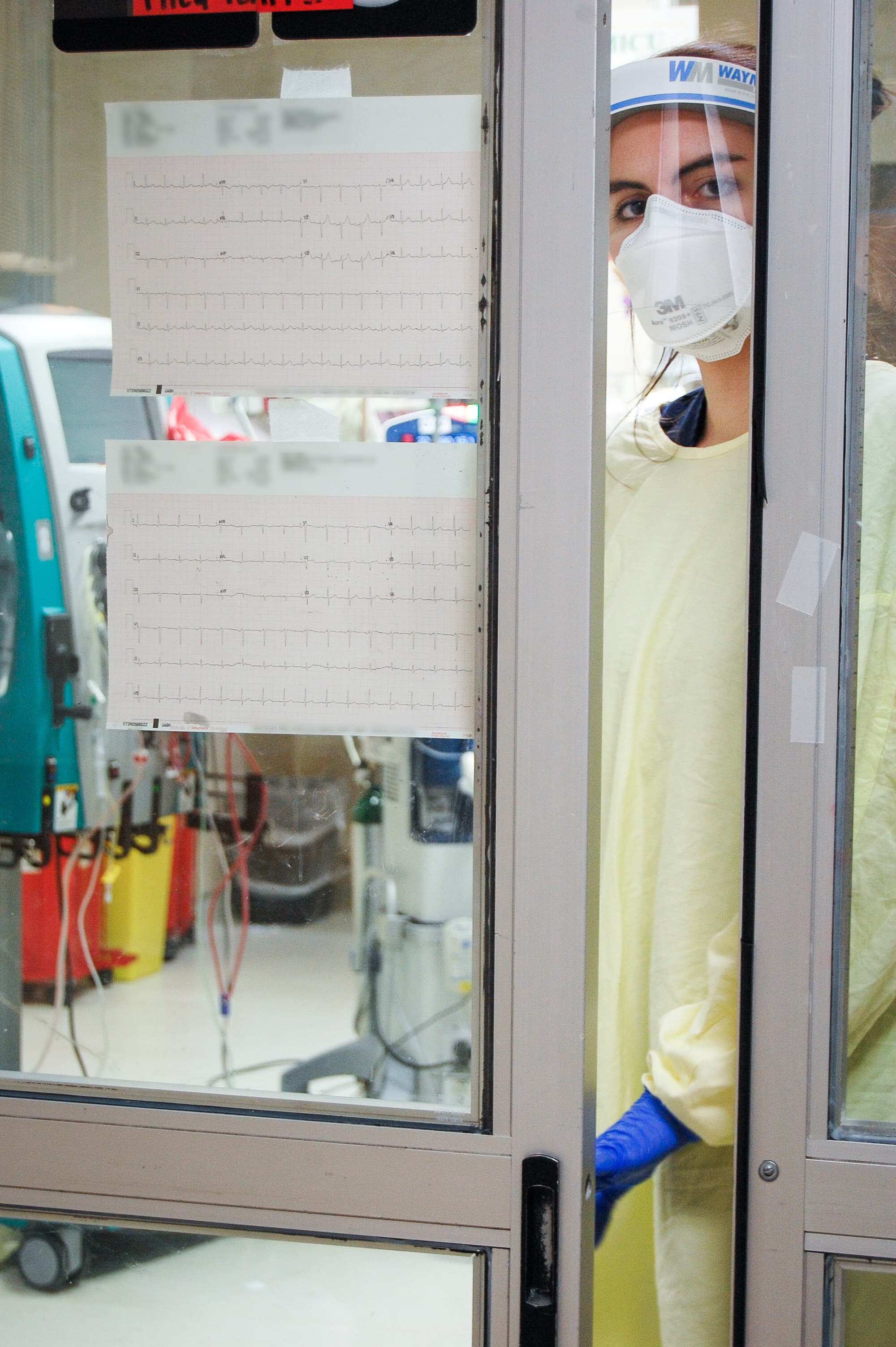 A health care worker in a COVID-19 unit at UAB Hospital in Birmingham, Alabama. (VIA UAB)