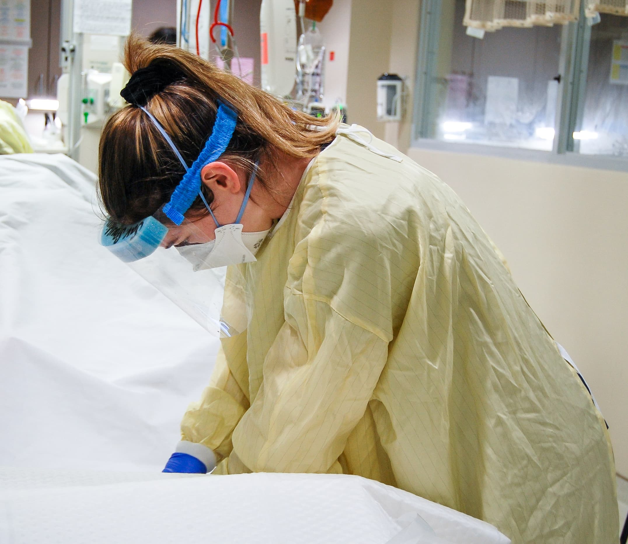 A COVID-19 unit nurse at UAB Hospital. (VIA UAB)