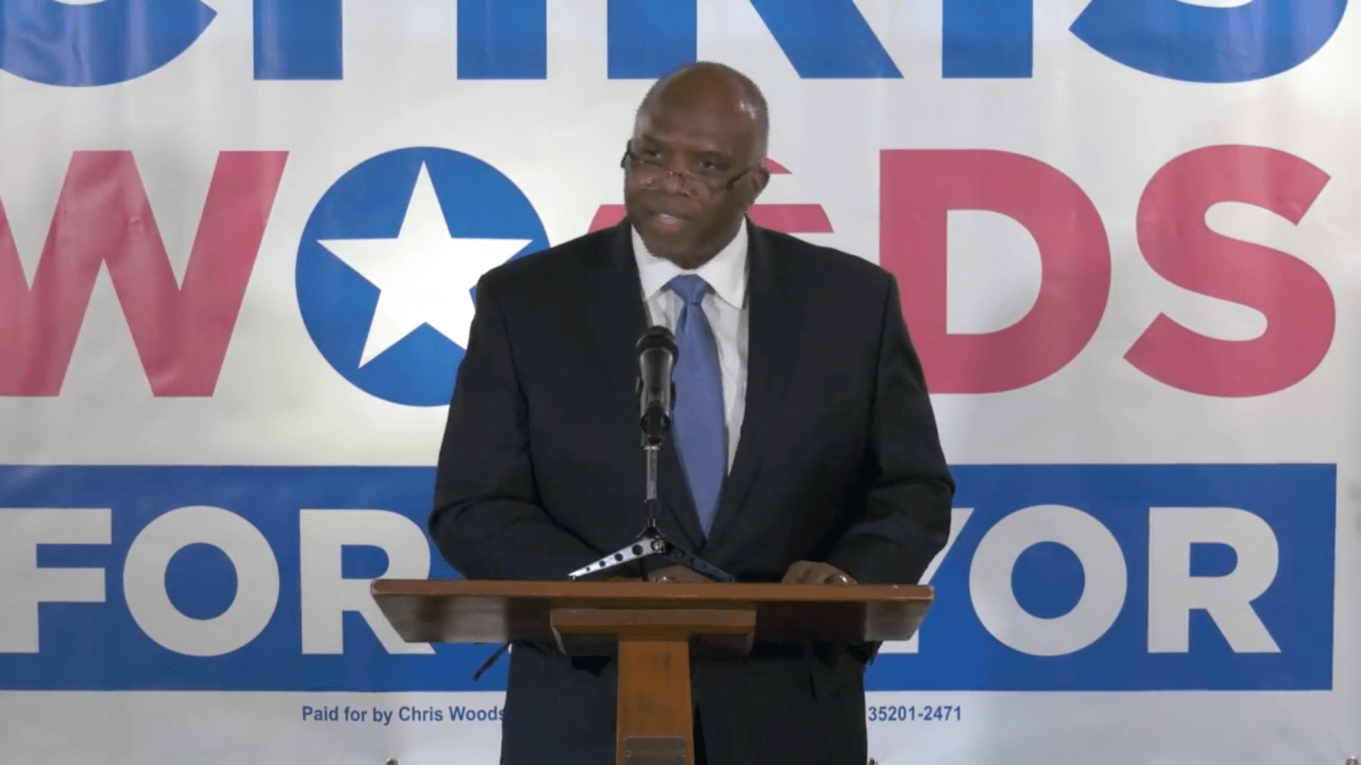 Birmingham businessman Chris Woods has announced his candidacy for mayor of Birmingham.