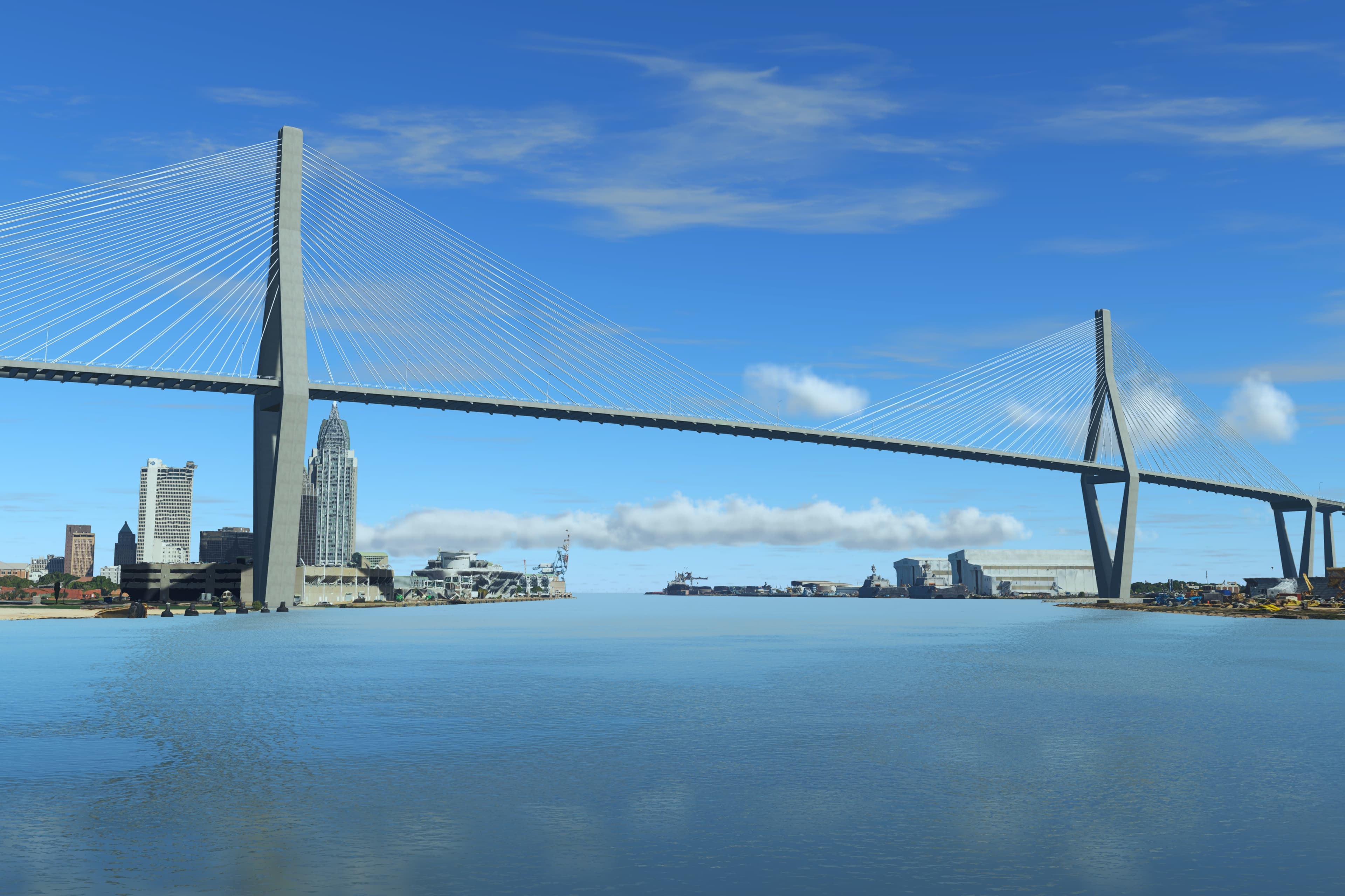 A rendering of a previously proposed I-10 bridge.