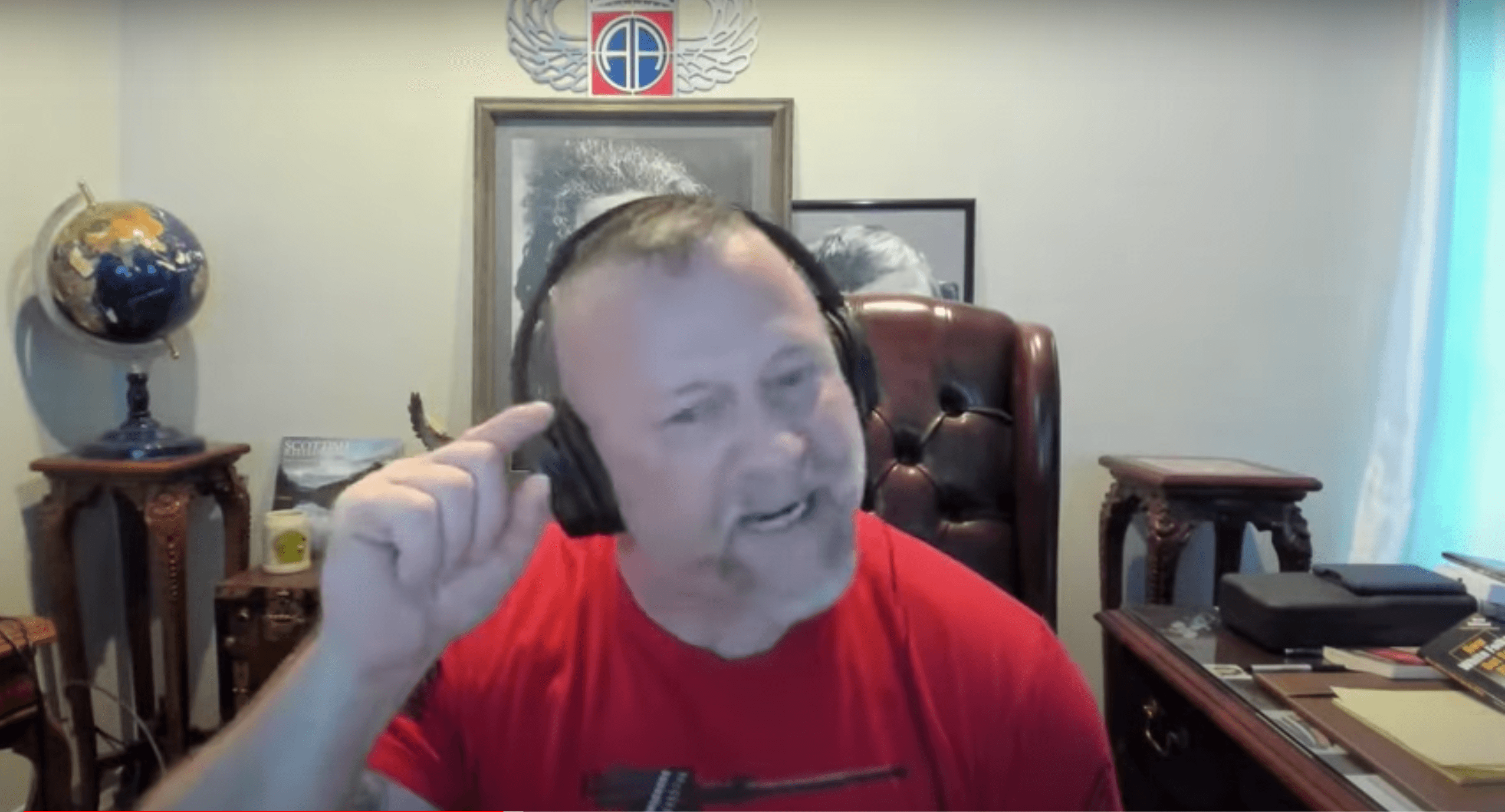 Richard Ojeda on his podcast, Airborne. Image courtesy of YouTube.