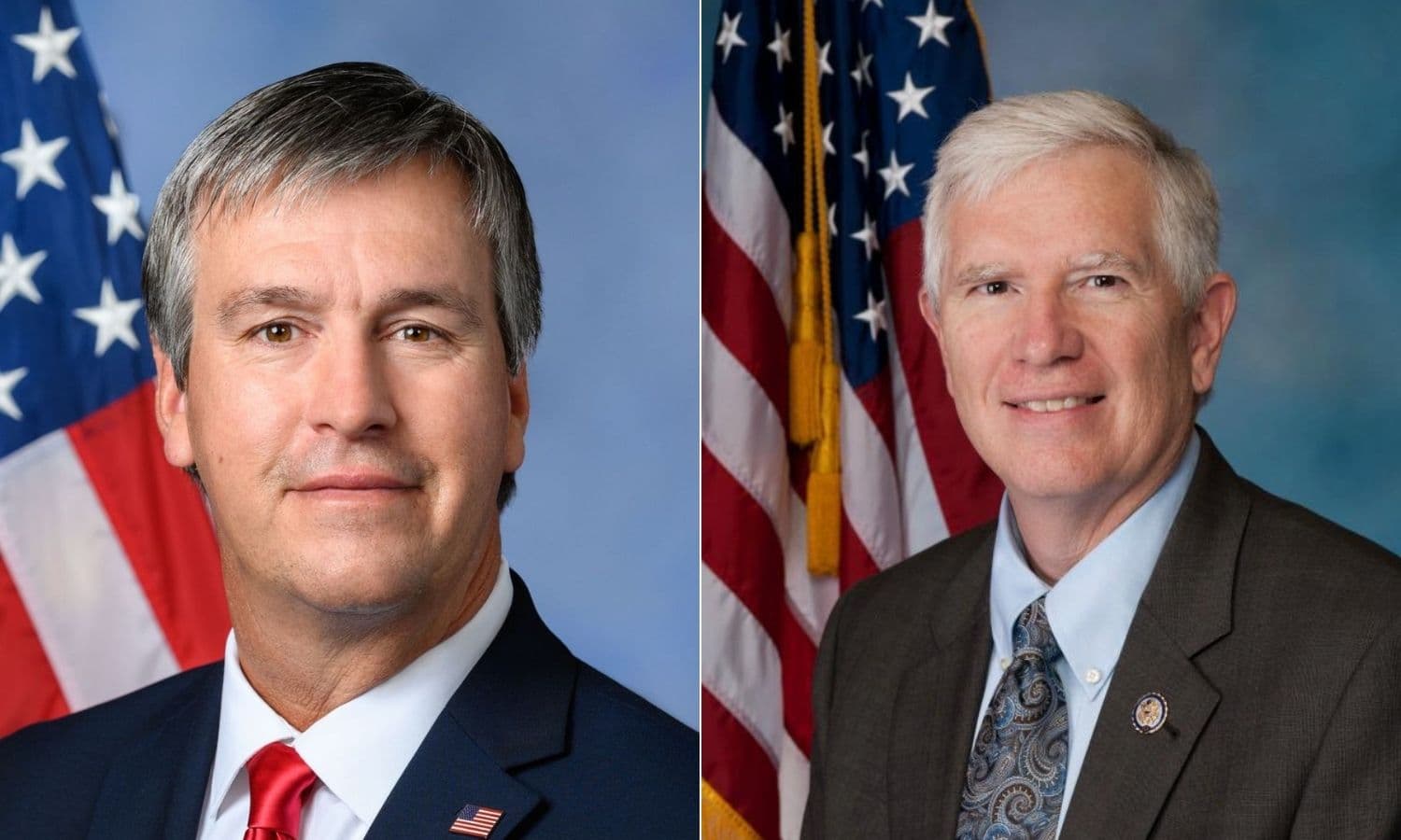 Congressman Barry Moore, left, and Congressman Mo Brooks, right.