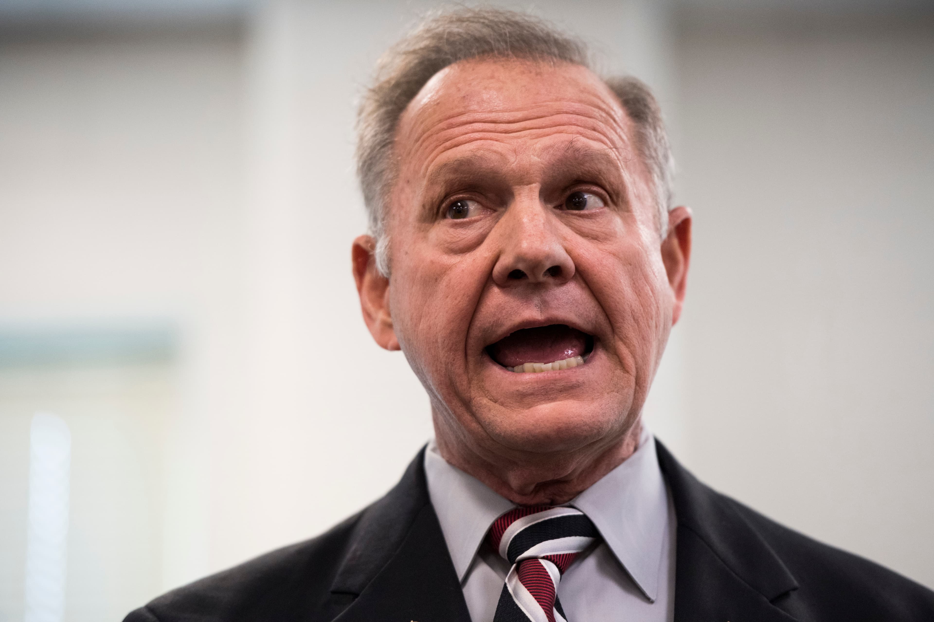 Former GOP candidate for U.S. Senate Roy Moore speaks during a candidates' forum in Valley, Ala.