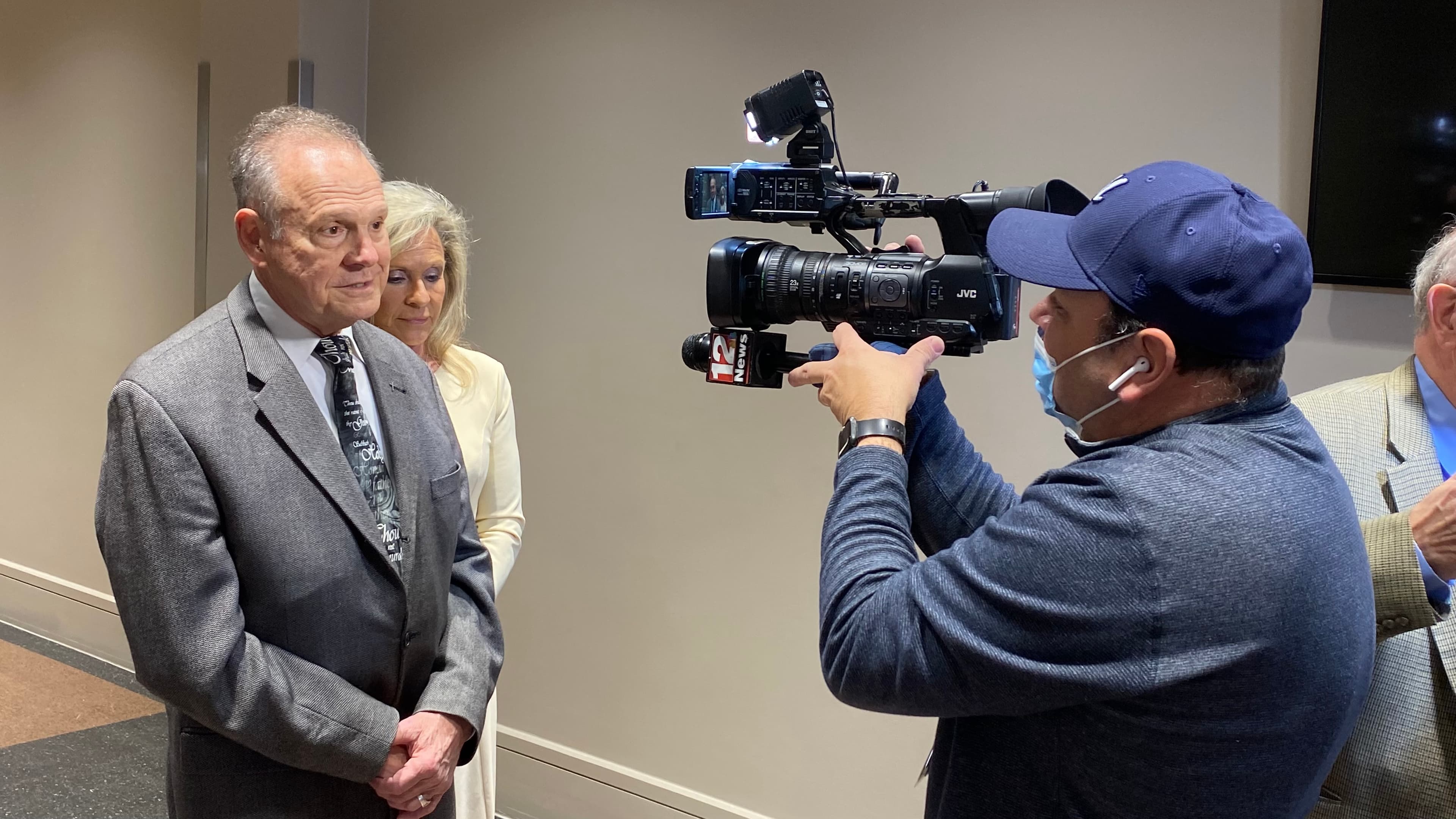 Roy Moore is interviewed by WSFA News following a verdict clearing both him and accuser Leigh Corfman of defamation.