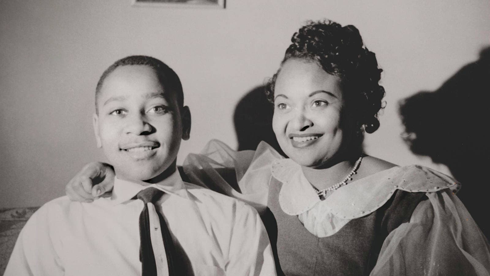 Emmett Till and his mother Mamie Till in 1950.