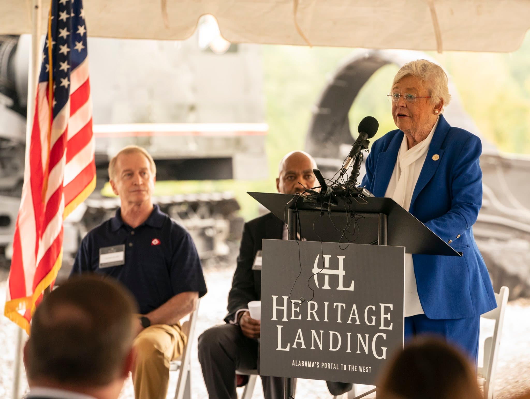 Alabama Gov. Kay Ivey participated in a groundbreaking ceremony Wednesday of the new Heritage Landing development in Walker County.