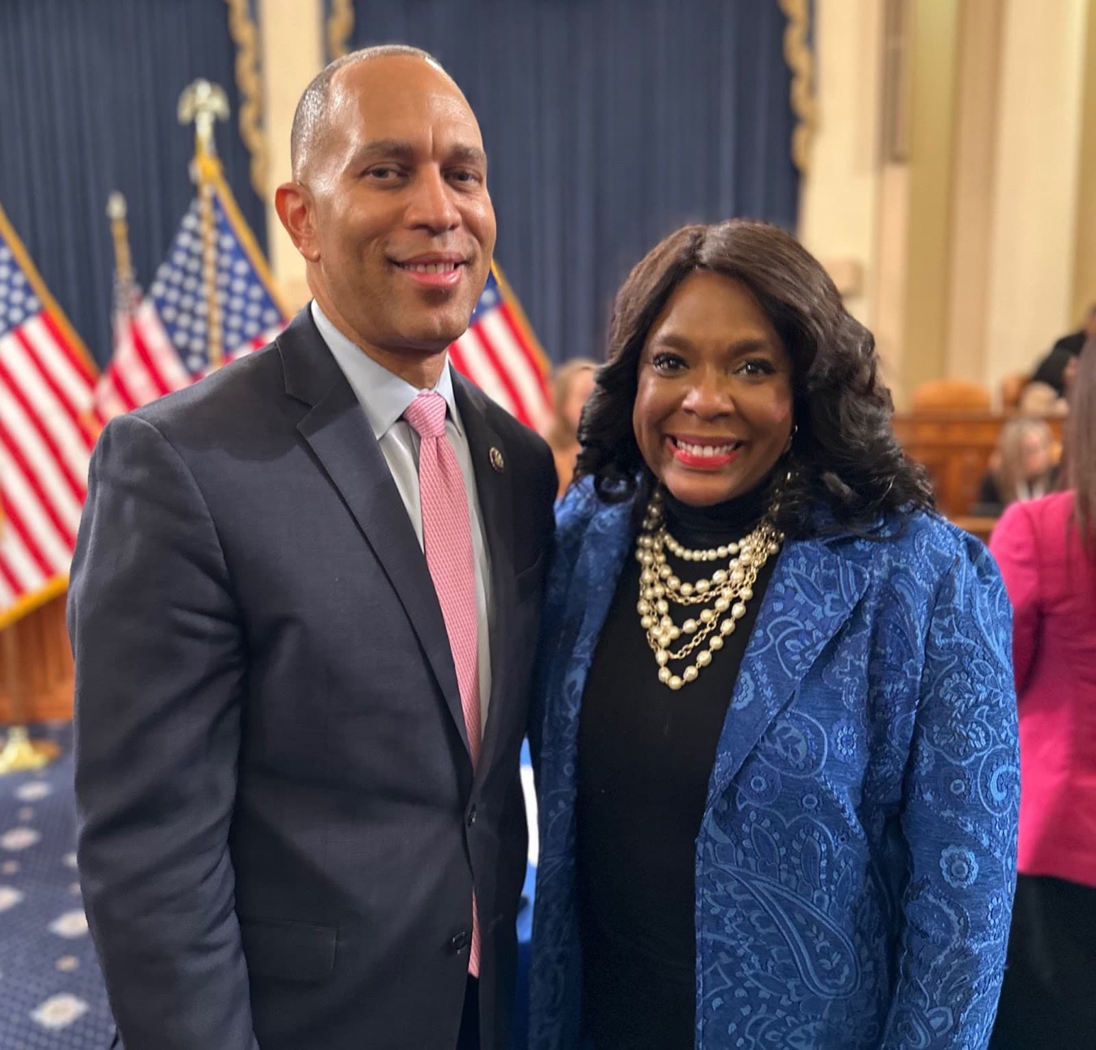 Democratic Congressman Hakeem Jeffries of New York and Alabama Congresswoman Terri Sewell.