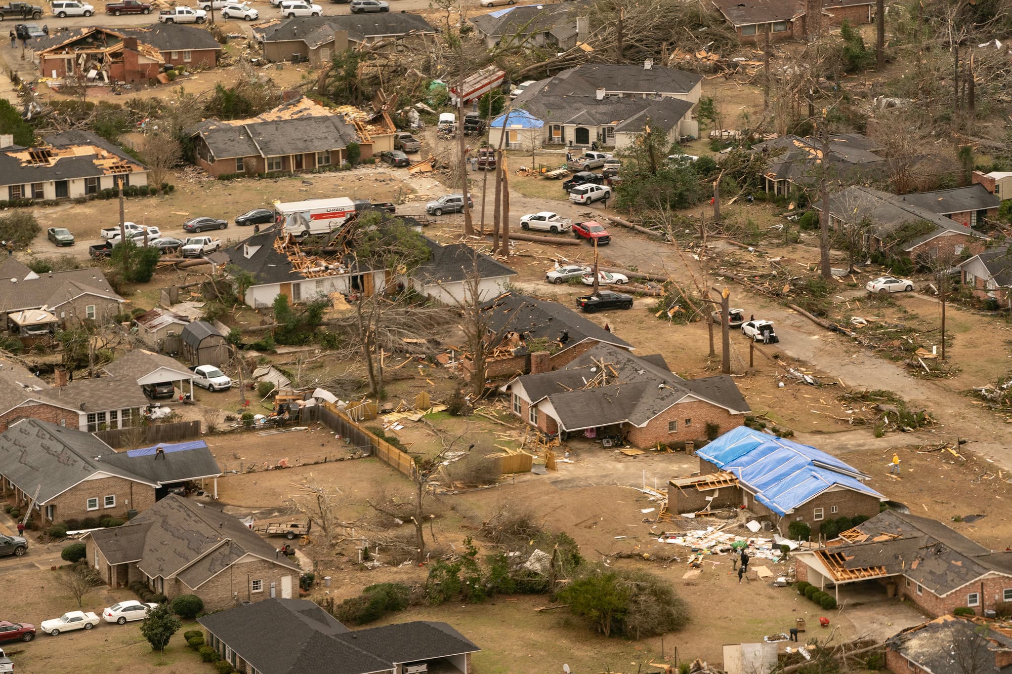 Governor Kay Ivey was joined by Alabama Senator Katie Britt as she toured the Tornado damage in Selma and Atauga County Friday January 13, 2023 in Selma, Ala.