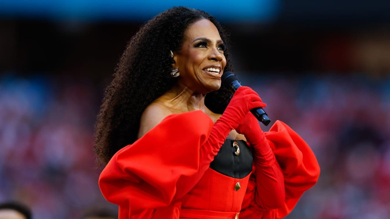 Sheryl Lee Ralph sings "Lift Every Voice and Sing" at the Super Bowl.