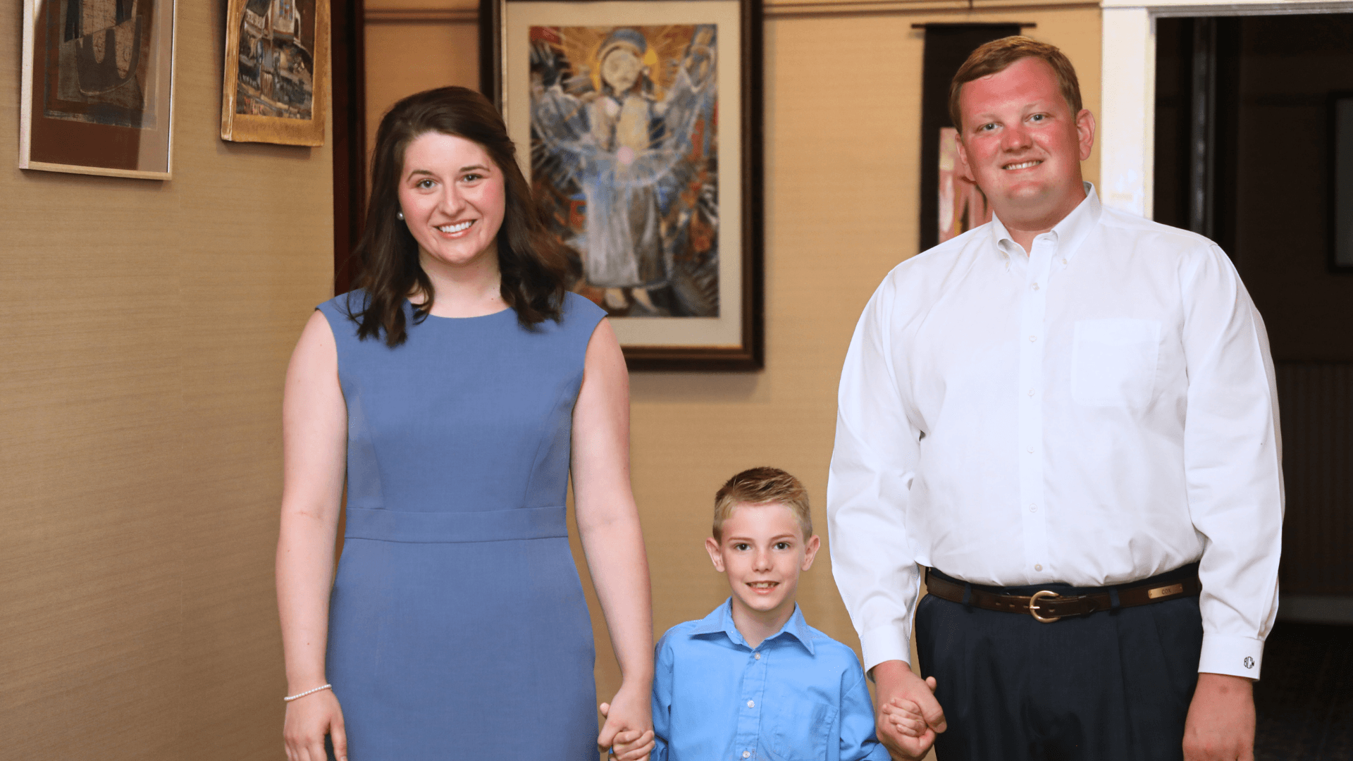 Commissioner Brad Cox, right, and his family.