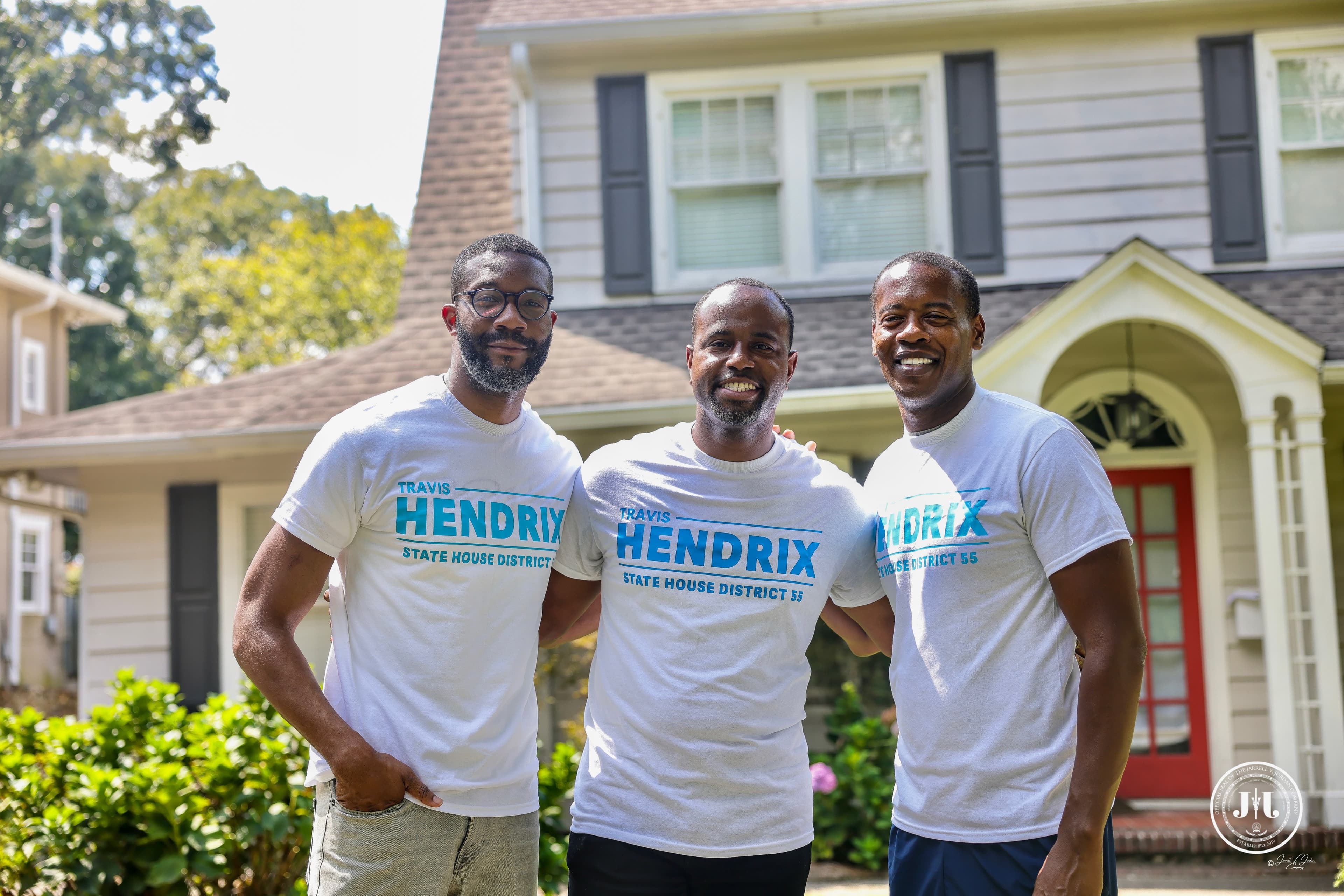 Birmingham mayor Randall Woodfin (left) and House Minority Leader Anthony Daniels, D-Huntsville, (right) have announced their endorsements of House District 55 candidate Travis Hendrix (center). (Submitted)