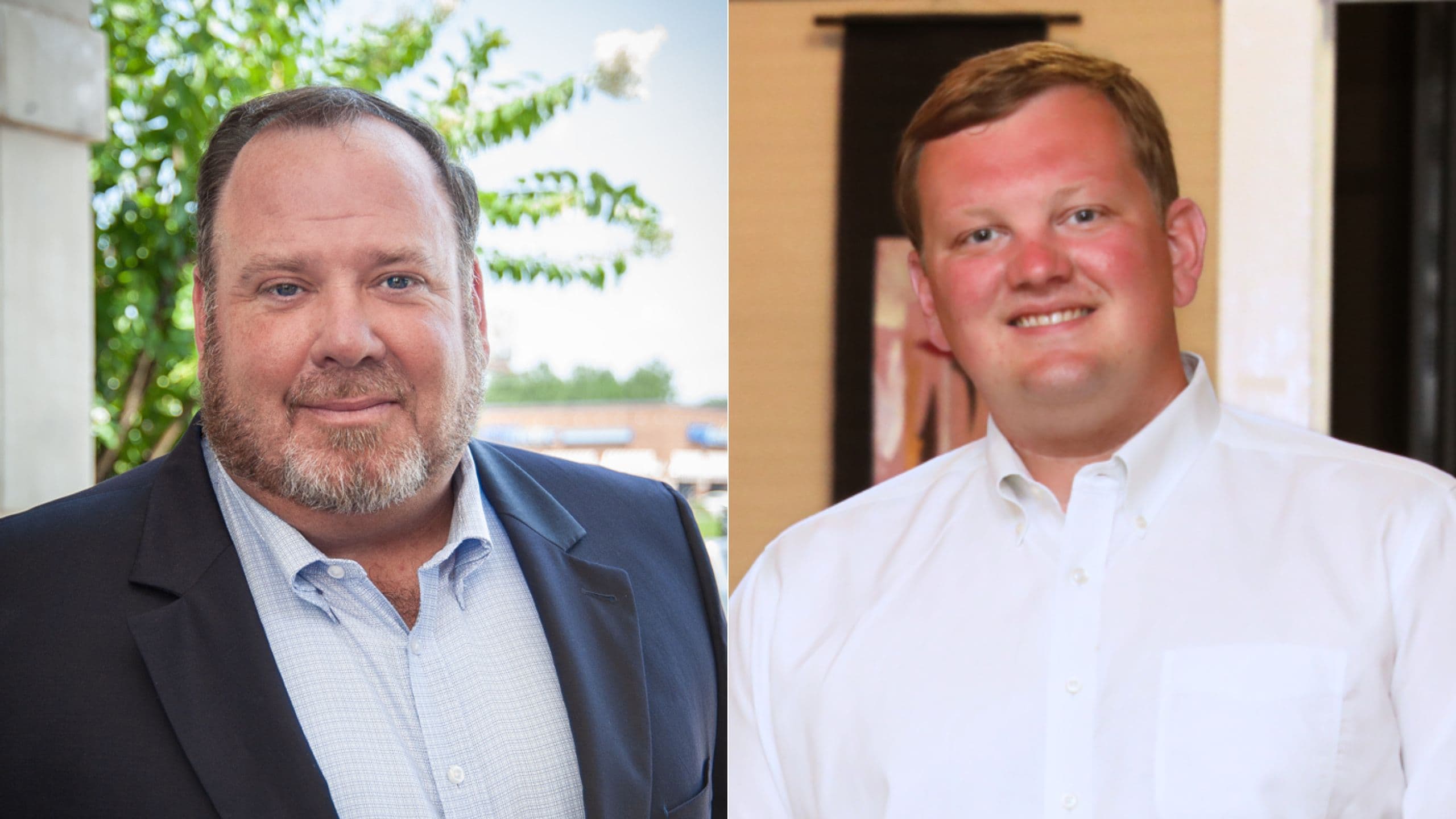 House District 16 candidates Bryan Brinyark, left, and Brad Cox, right.