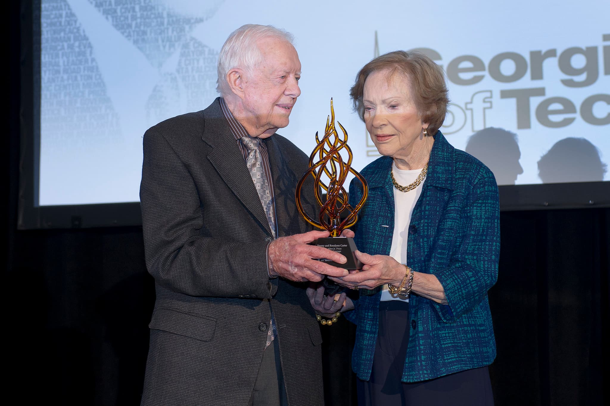 Former President Jimmy Carter and First Lady Rosalynn Carter.