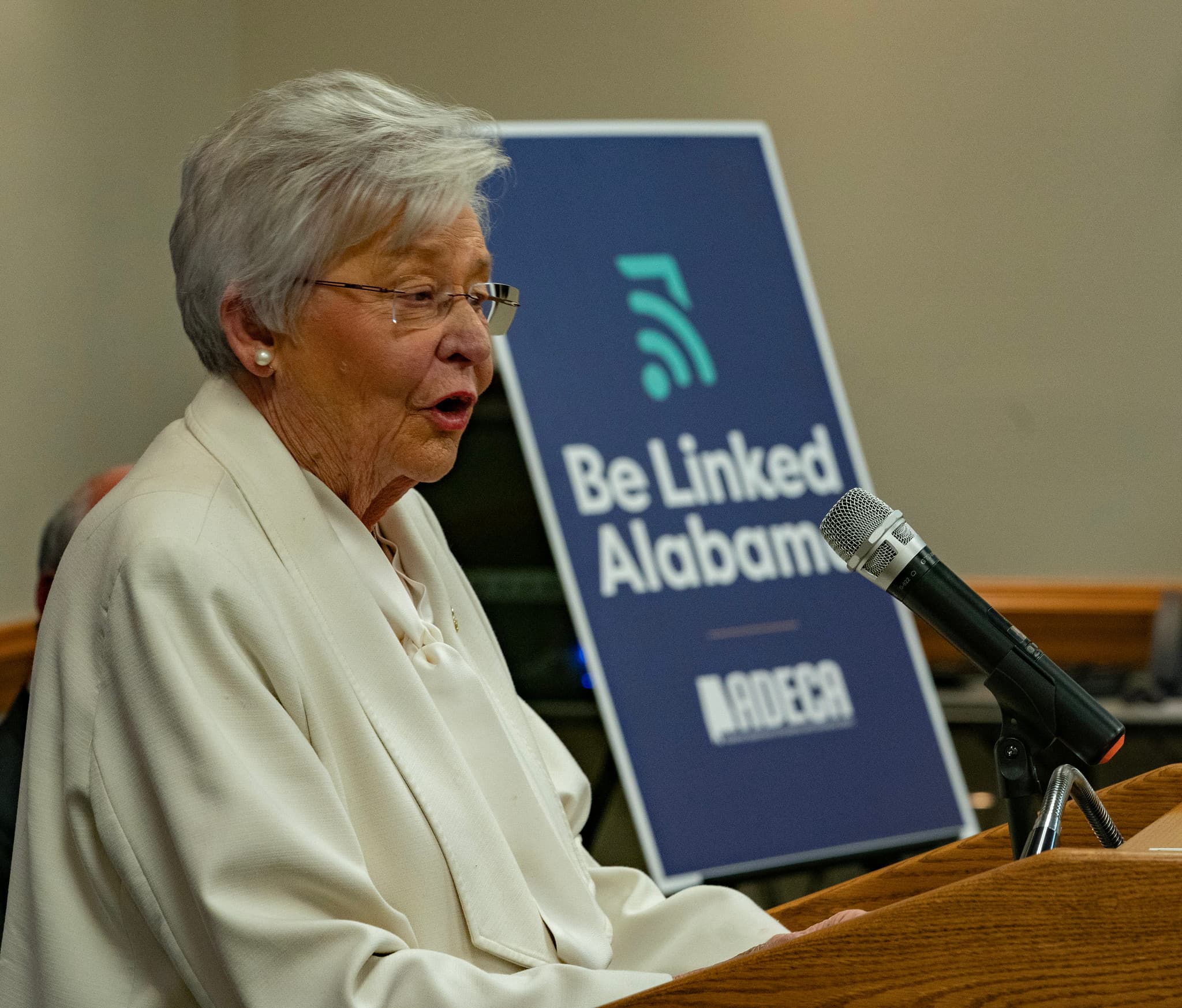 Governor Kay Ivey gave remarks and participated in a groundbreaking during the Broadband Tour Stop with Cullman Electric Cooperative Monday December 4, 2023 in Cullman Ala.