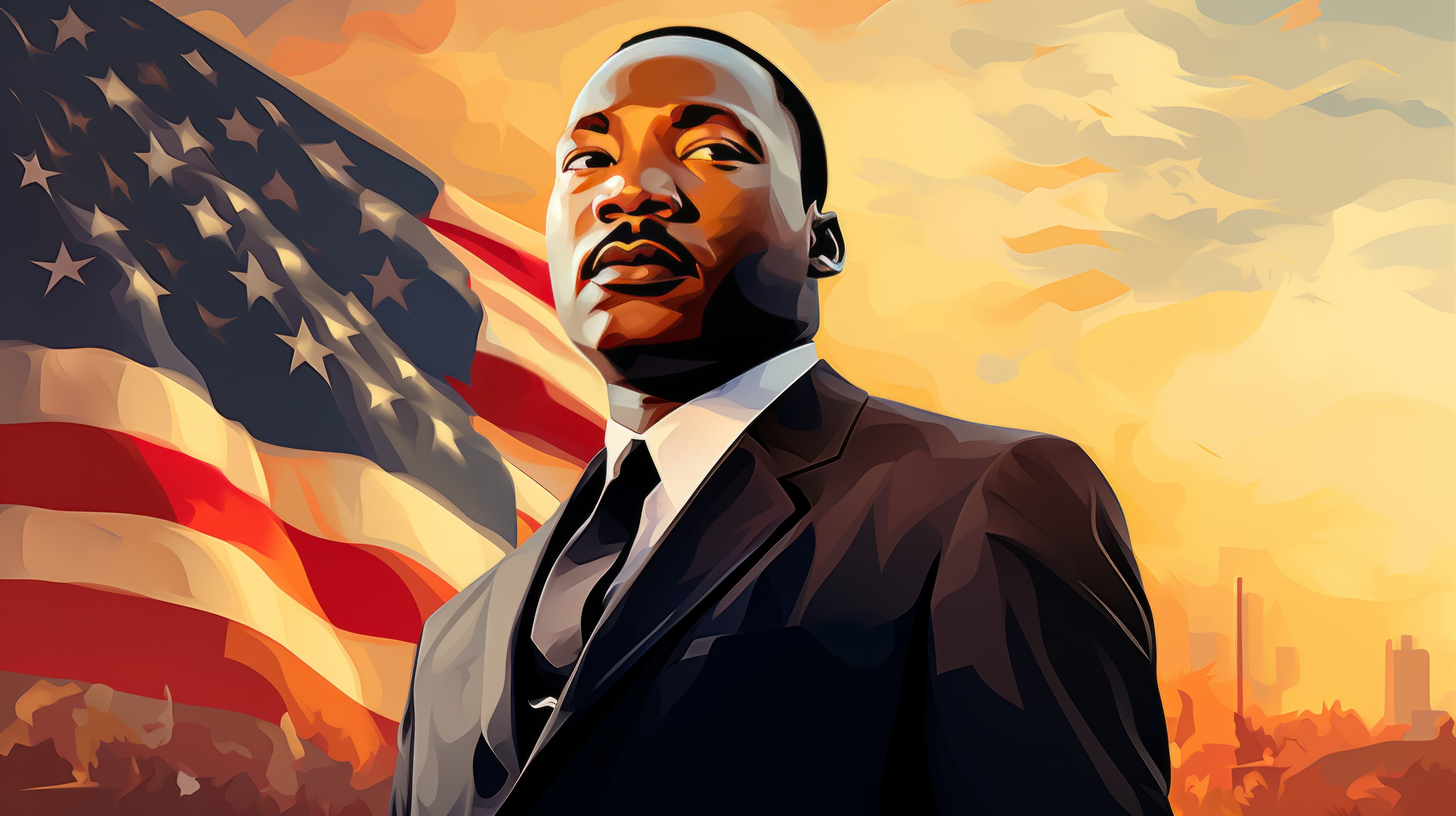 An illustration of Martin Luther King Jr.
