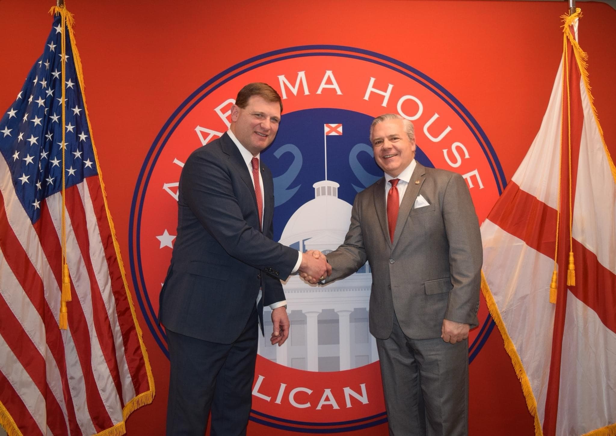 Rep. Chip Brown and House Majority Leader Scott Stadthagen.