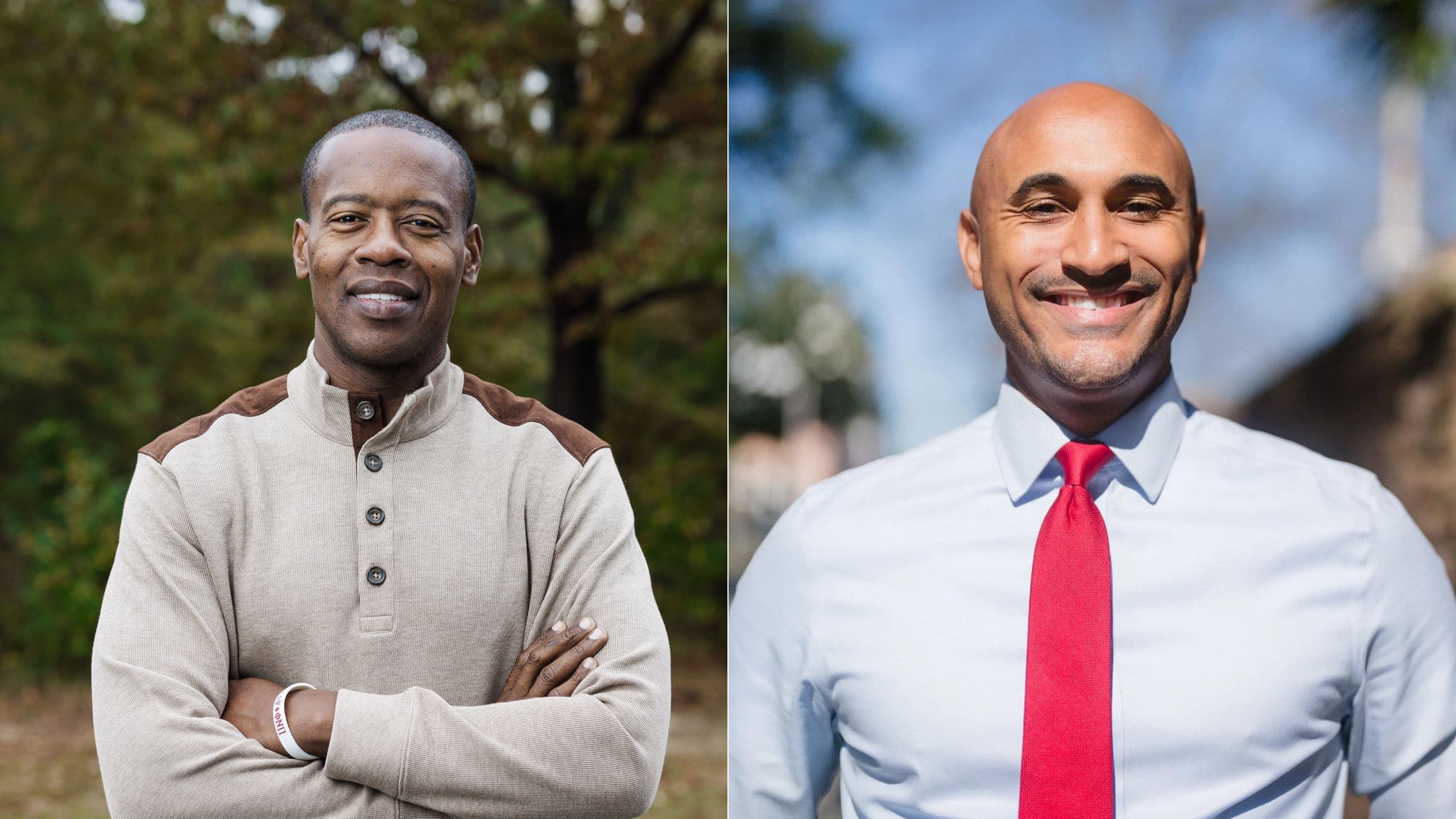 2nd Congressional District Democratic candidates Anthony Daniels, left, and Shomari Figures, right.