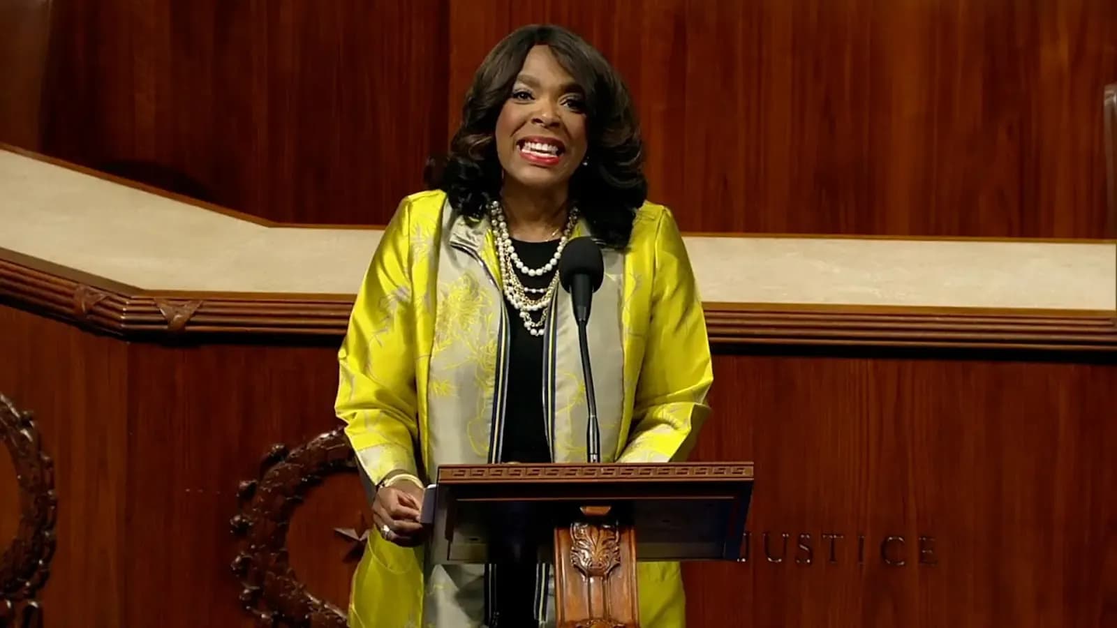 Rep. Terri Sewell on the floor of the U.S. House of Representatives.