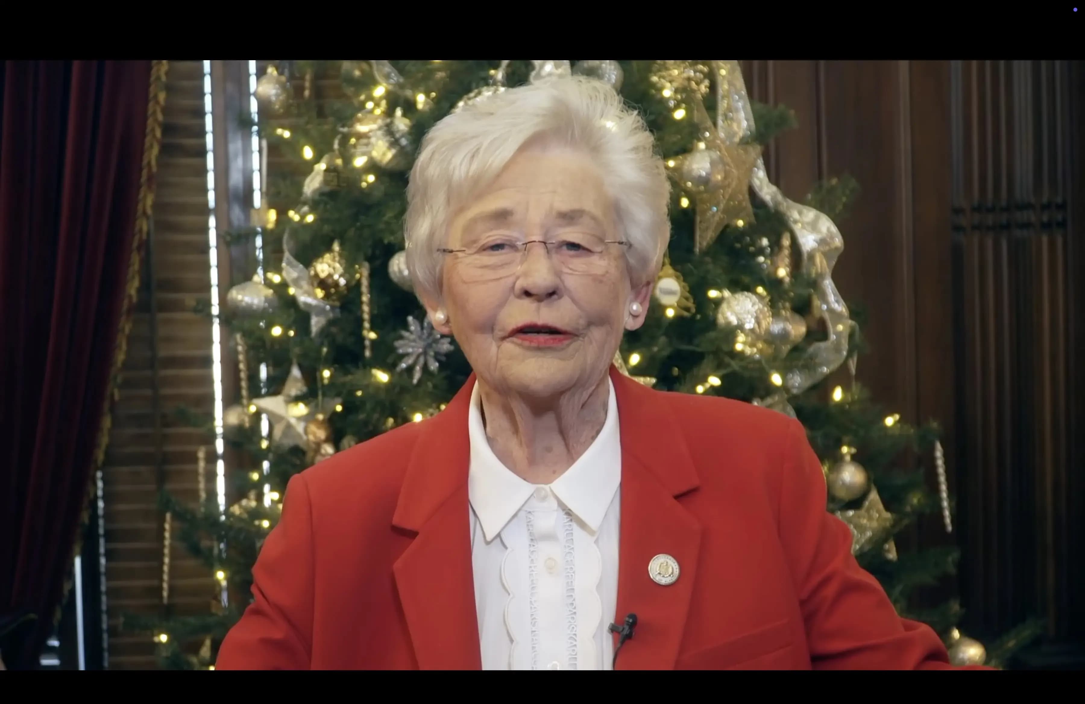 Gov. Kay Ivey delivers a Christmas message.