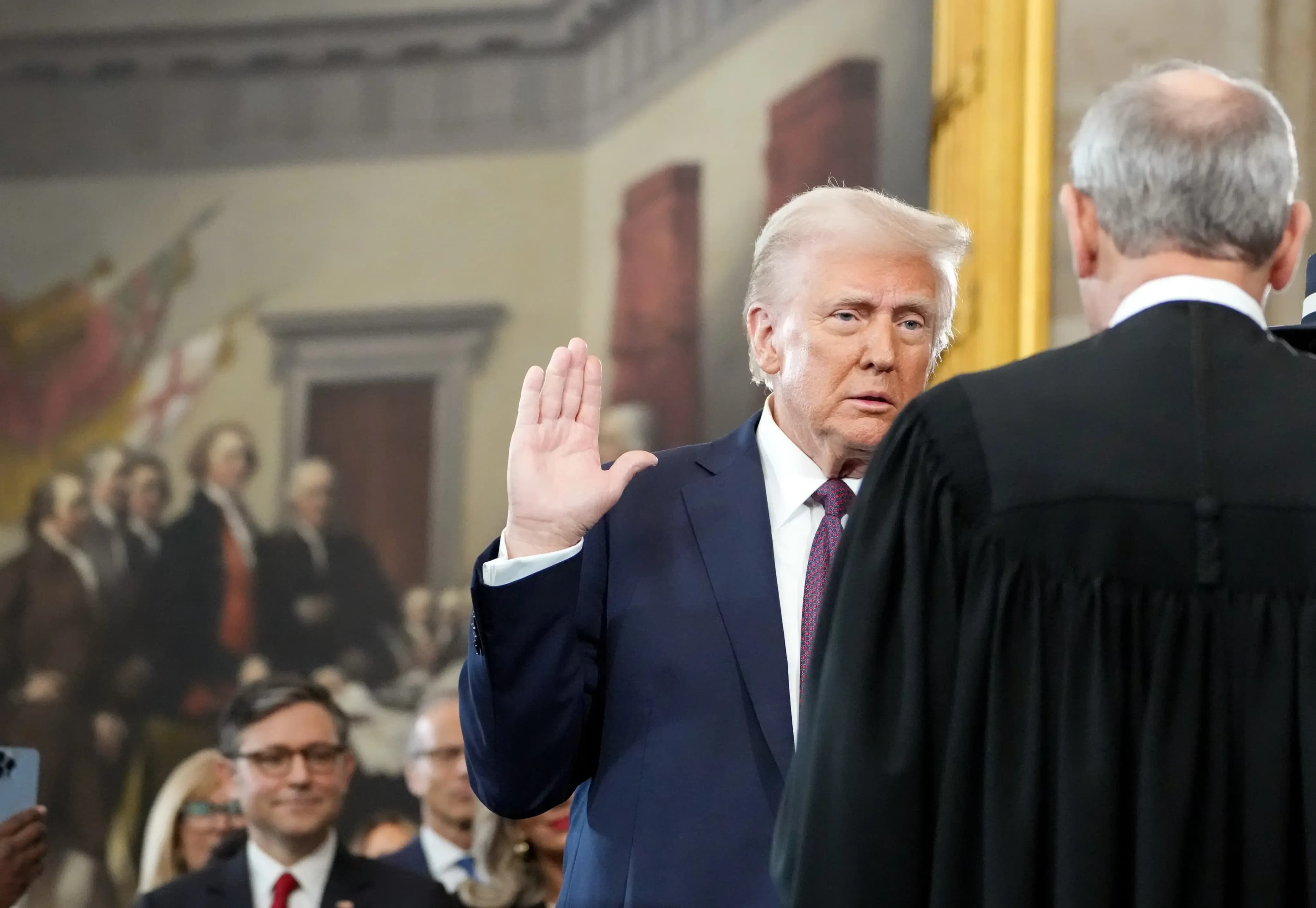 President Donald Trump during his 2025 swearing in ceremony.