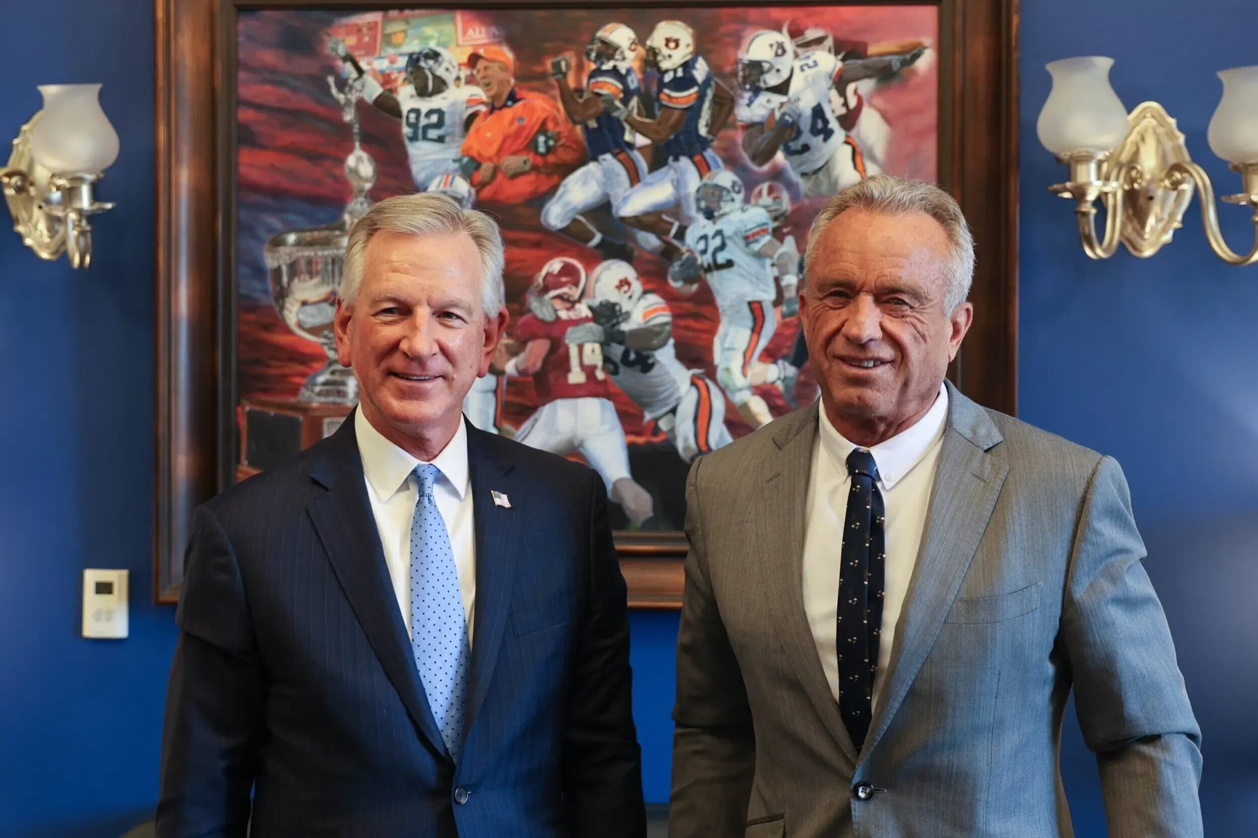 U.S. Sen. Tommy Tuberville, R-AL, meets with Robert F. Kennedy Jr. at the Capitol on Dec. 17, 2024.
