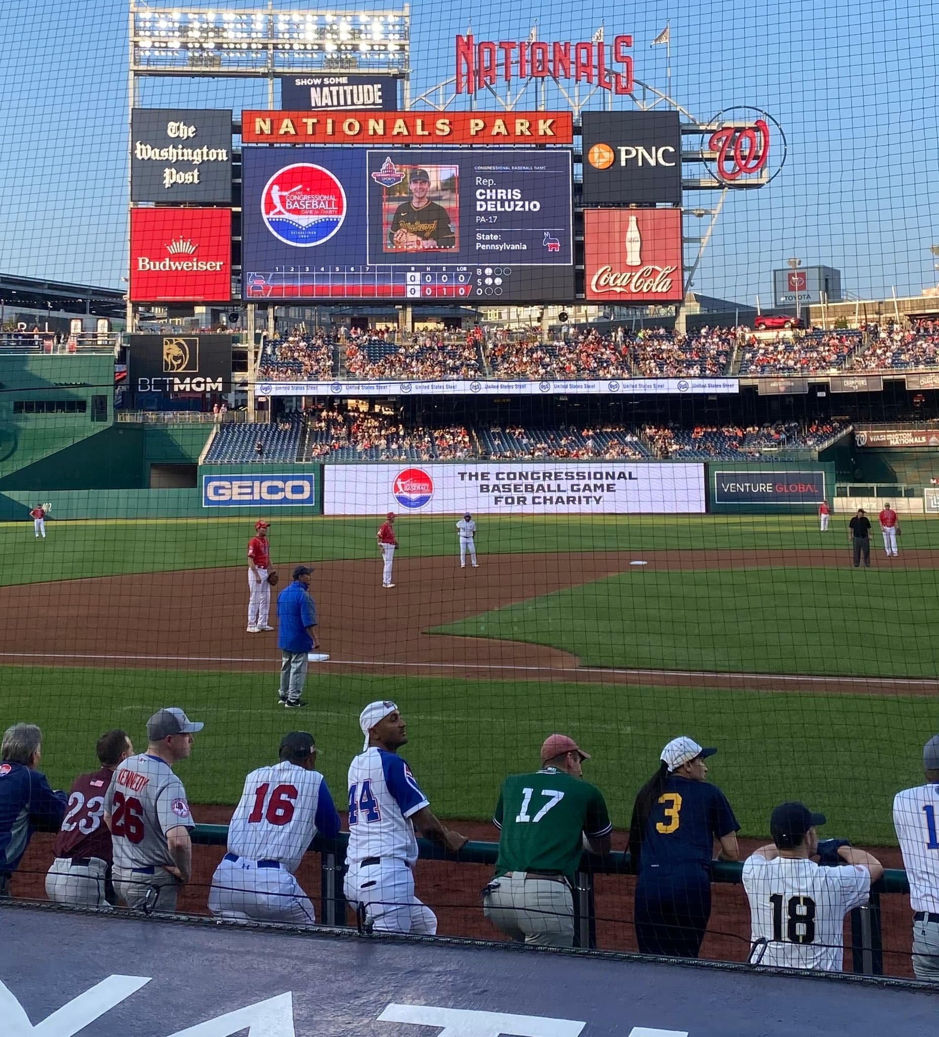The Congressional Baseball Game, hosted for charity.